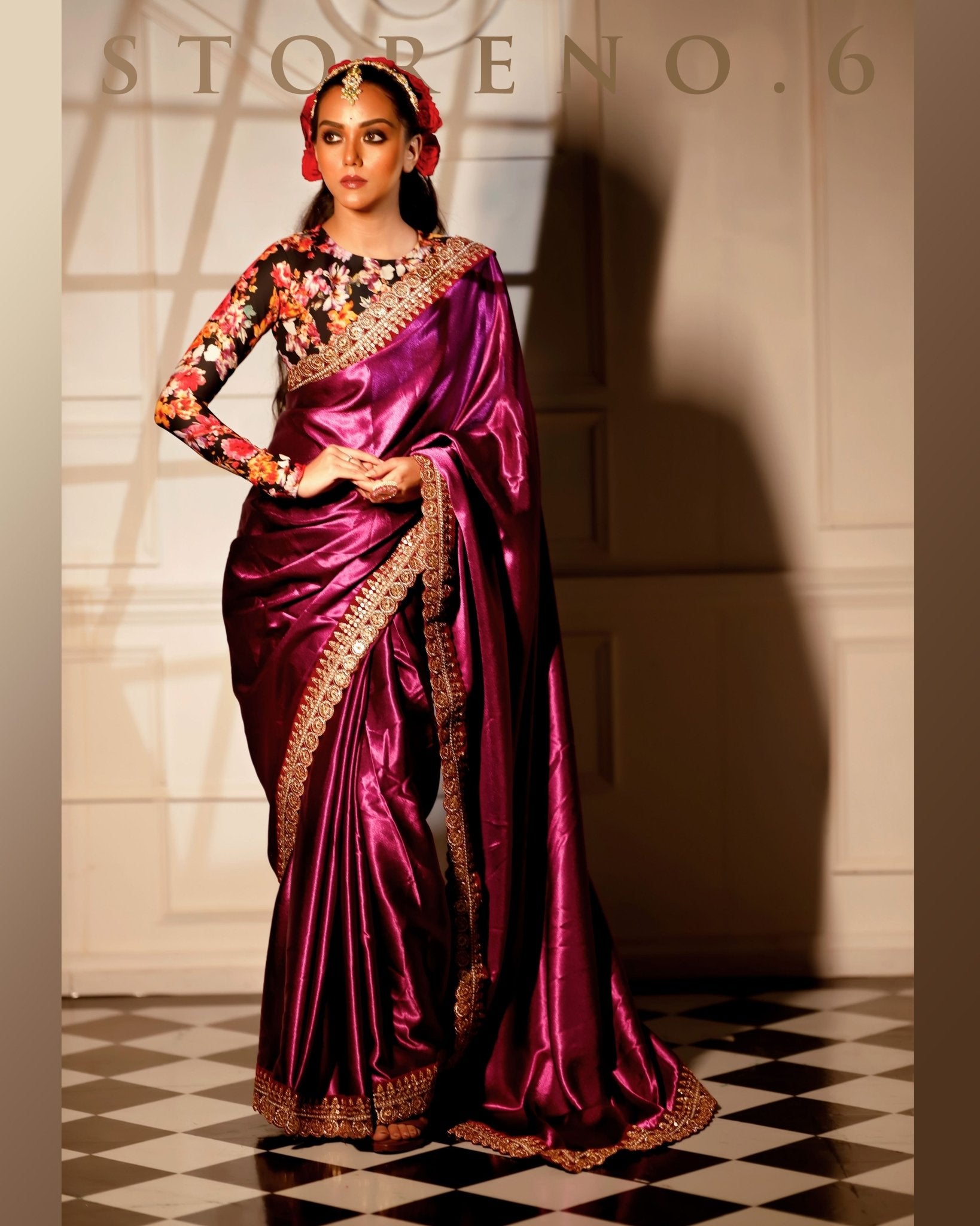 MAGICAL MULBERRY READY-TO-WEAR SAREE AND BLOUSE SET