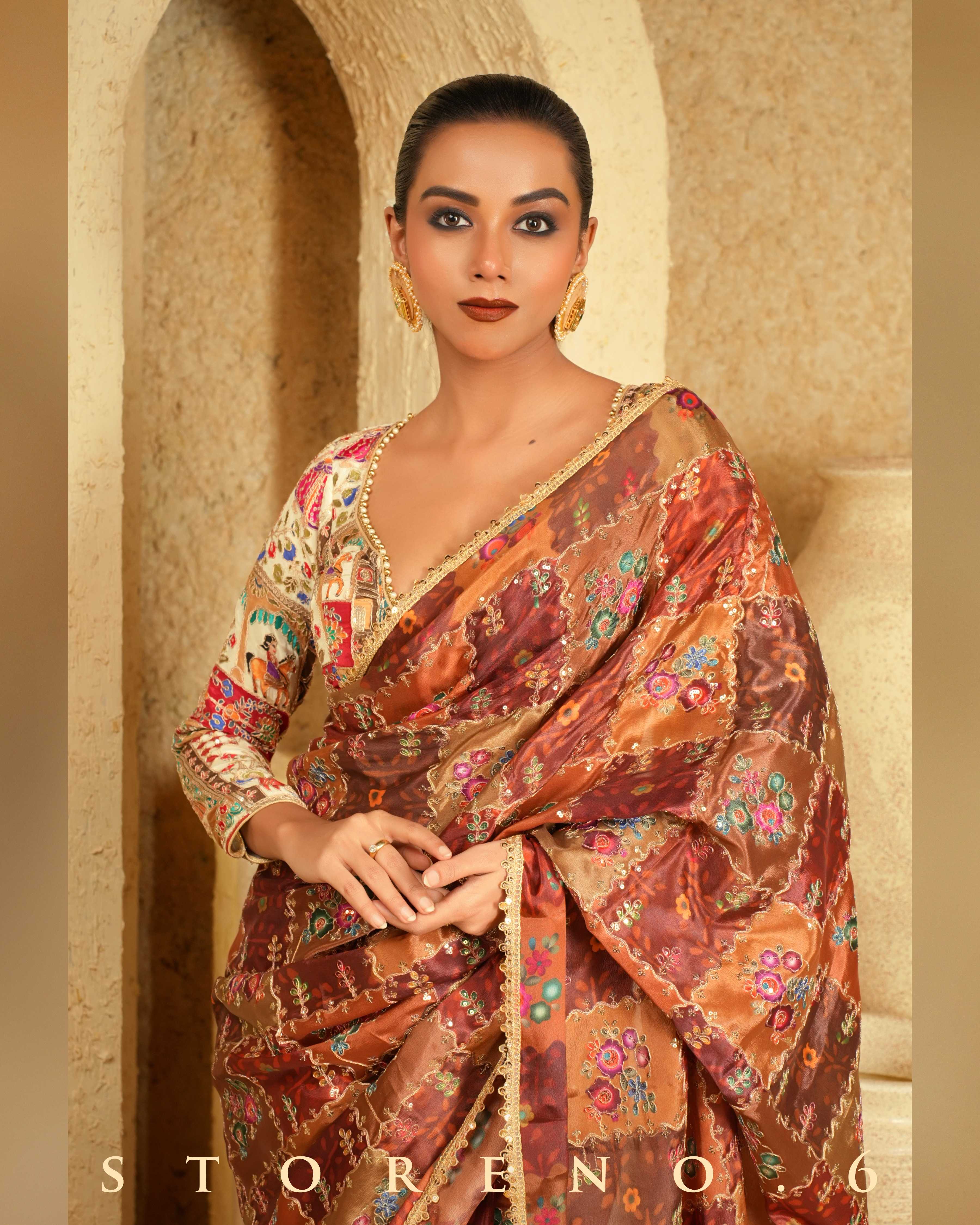 VALENCIA VISTA SAREE WITH PEARL PARADISE BLOUSE