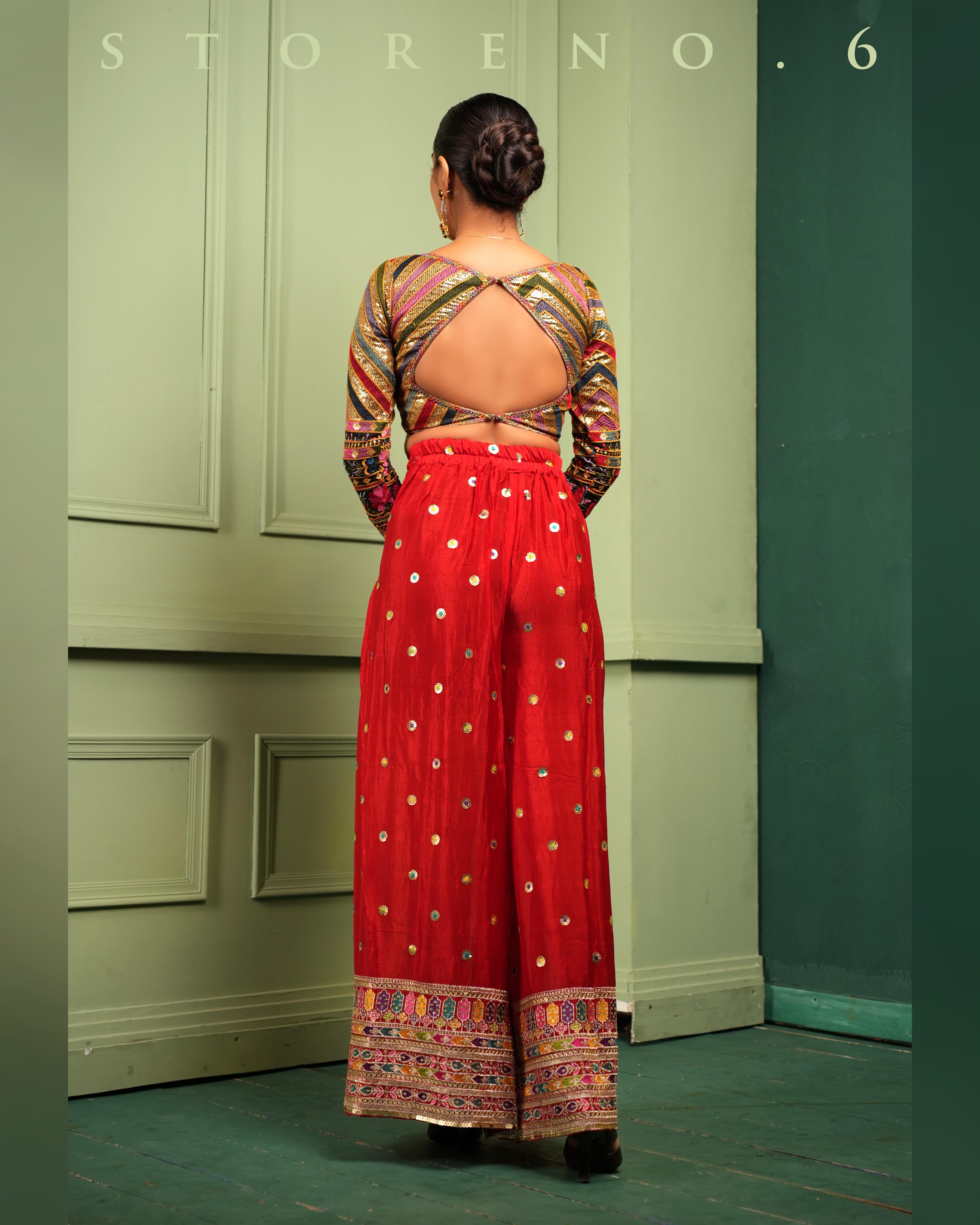 THE FESTIVE FLAIR PALAZZO PANTS