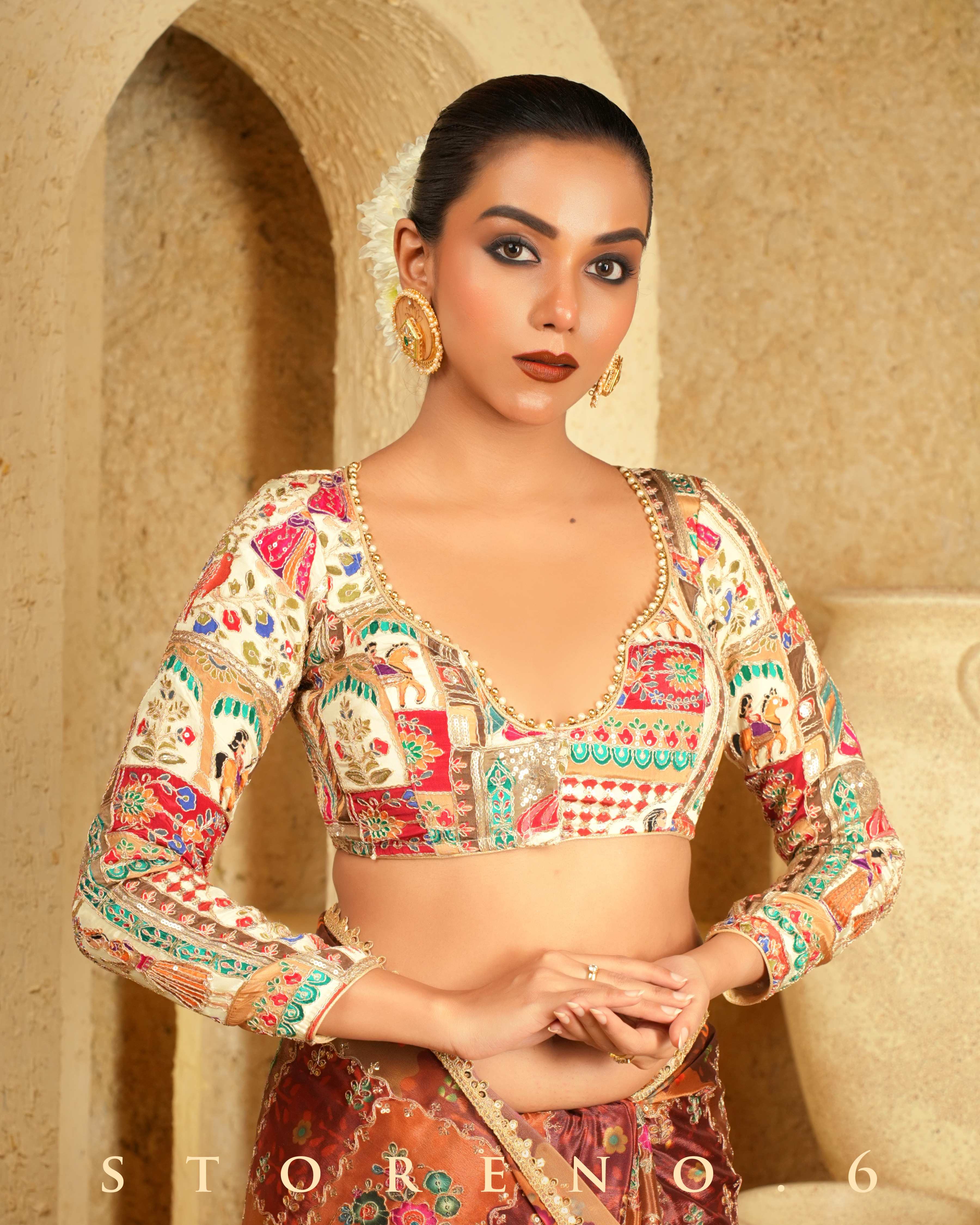 VALENCIA VISTA SAREE WITH PEARL PARADISE BLOUSE