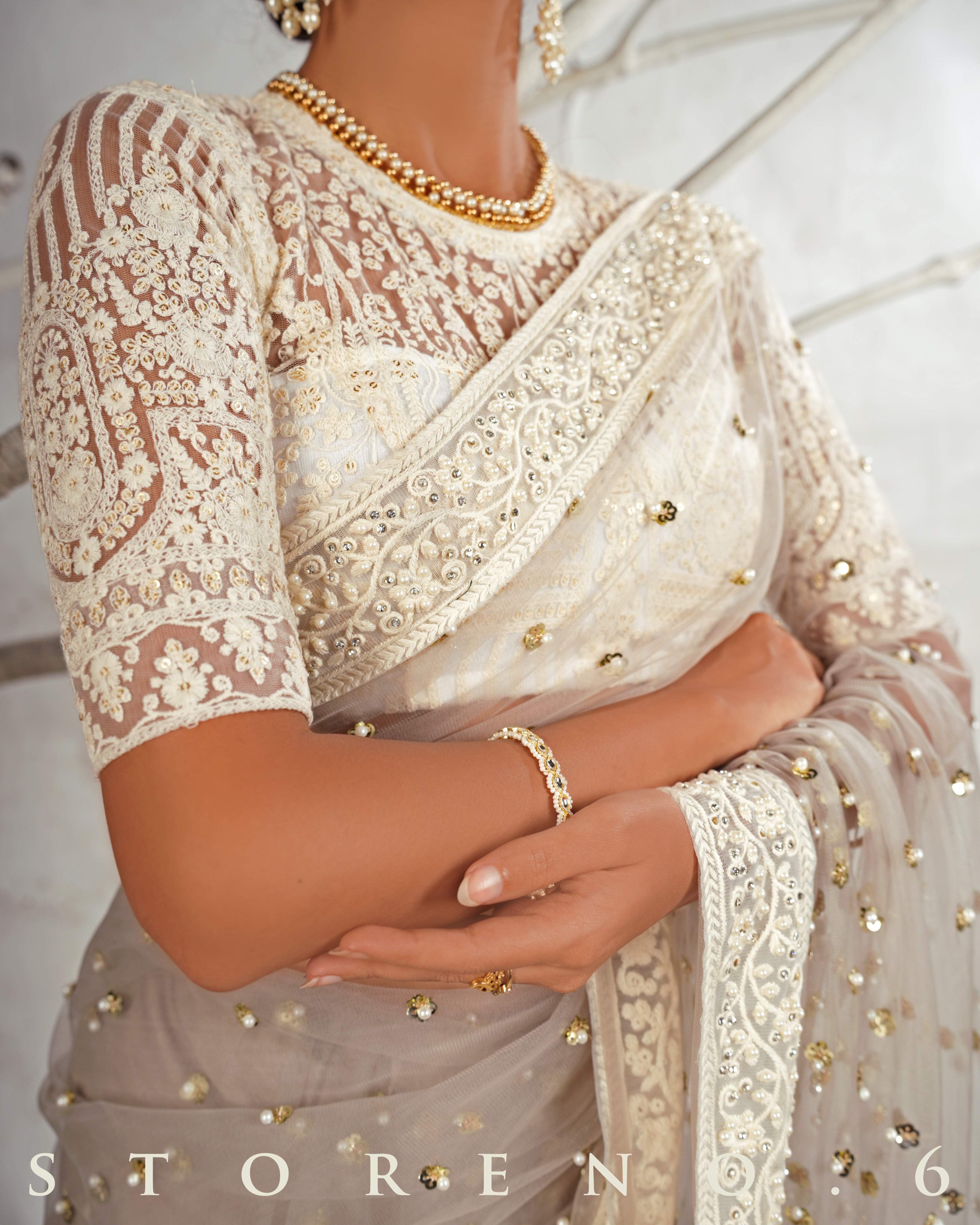 THE AGELESS ASH SAREE WITH CHAANDNI CLASSIC BLOUSE