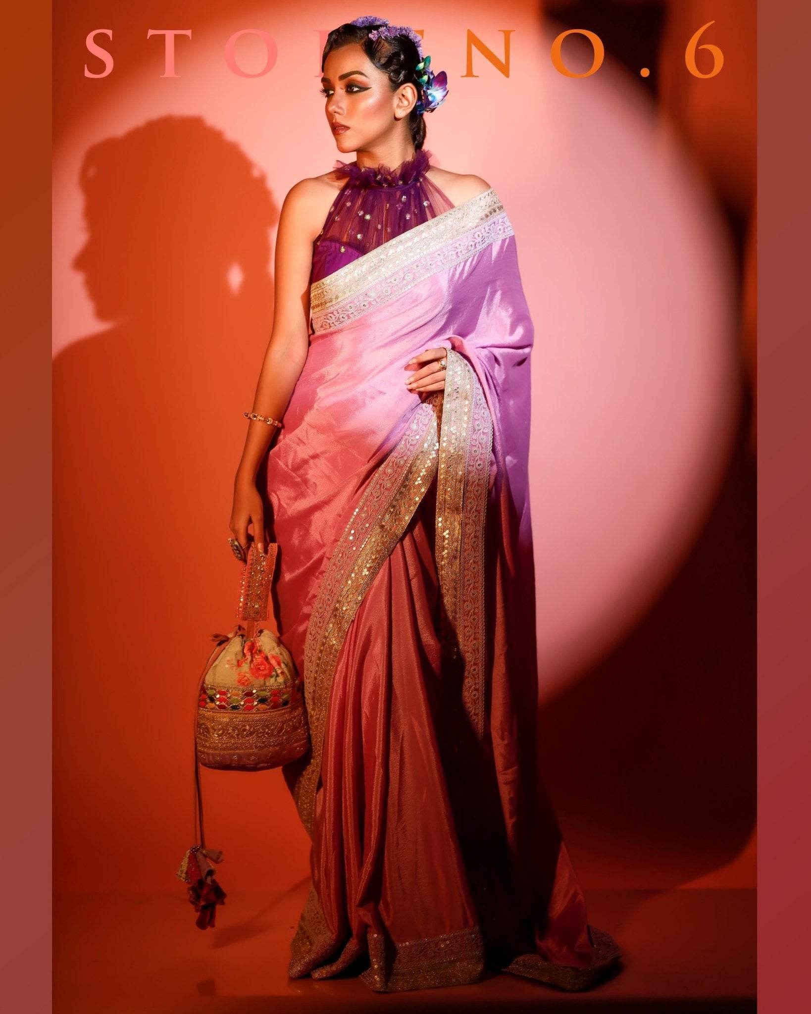 LUSCIOUS LILAC READY-TO-WEAR SAREE