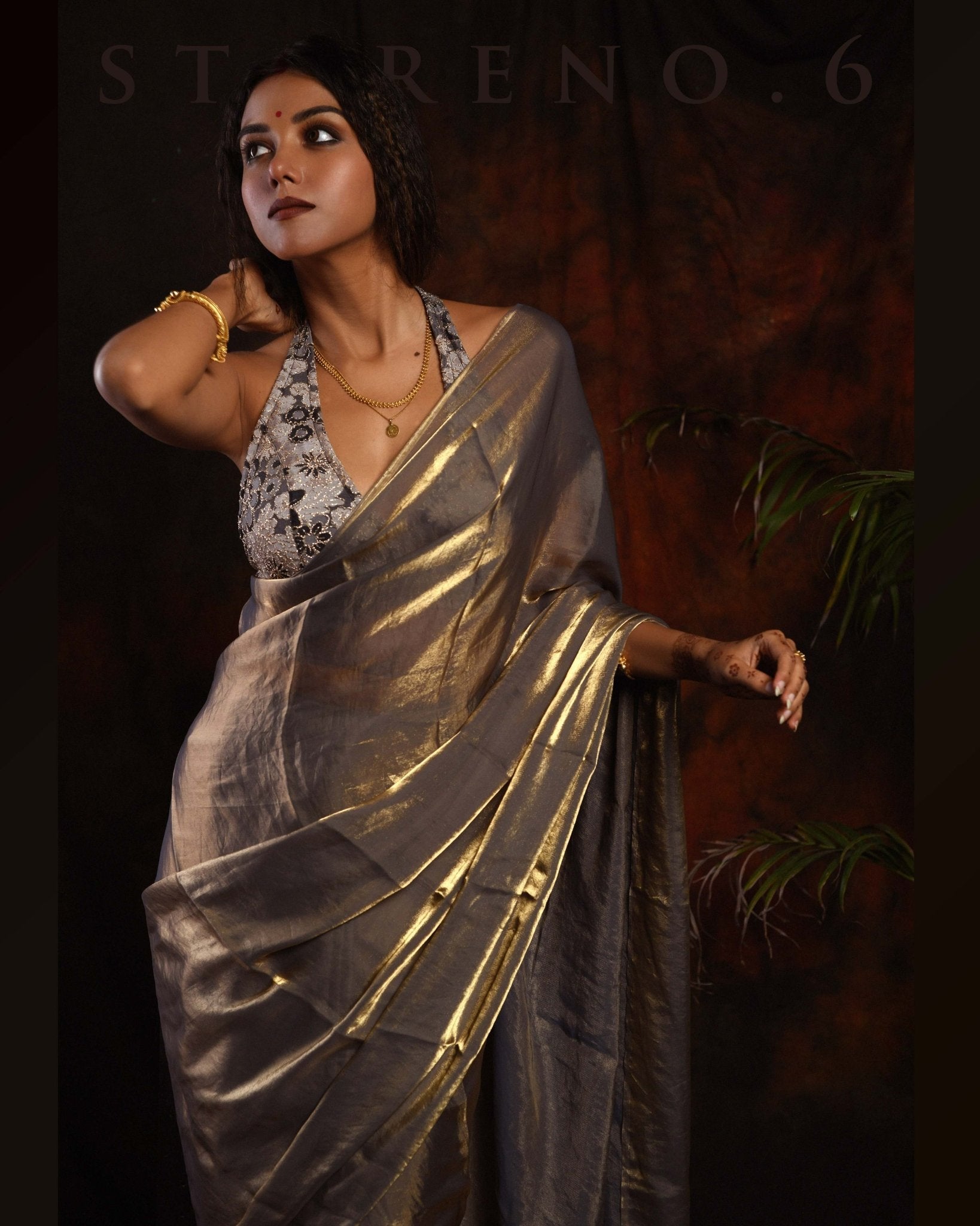 THE SUNKISSED SMOKE SAREE