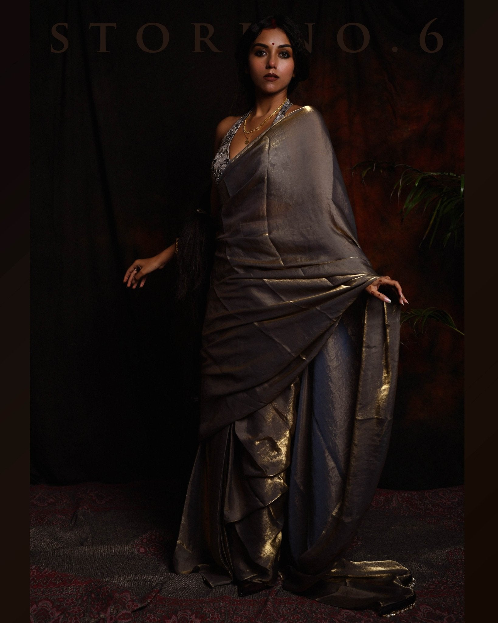 THE SUNKISSED SMOKE SAREE