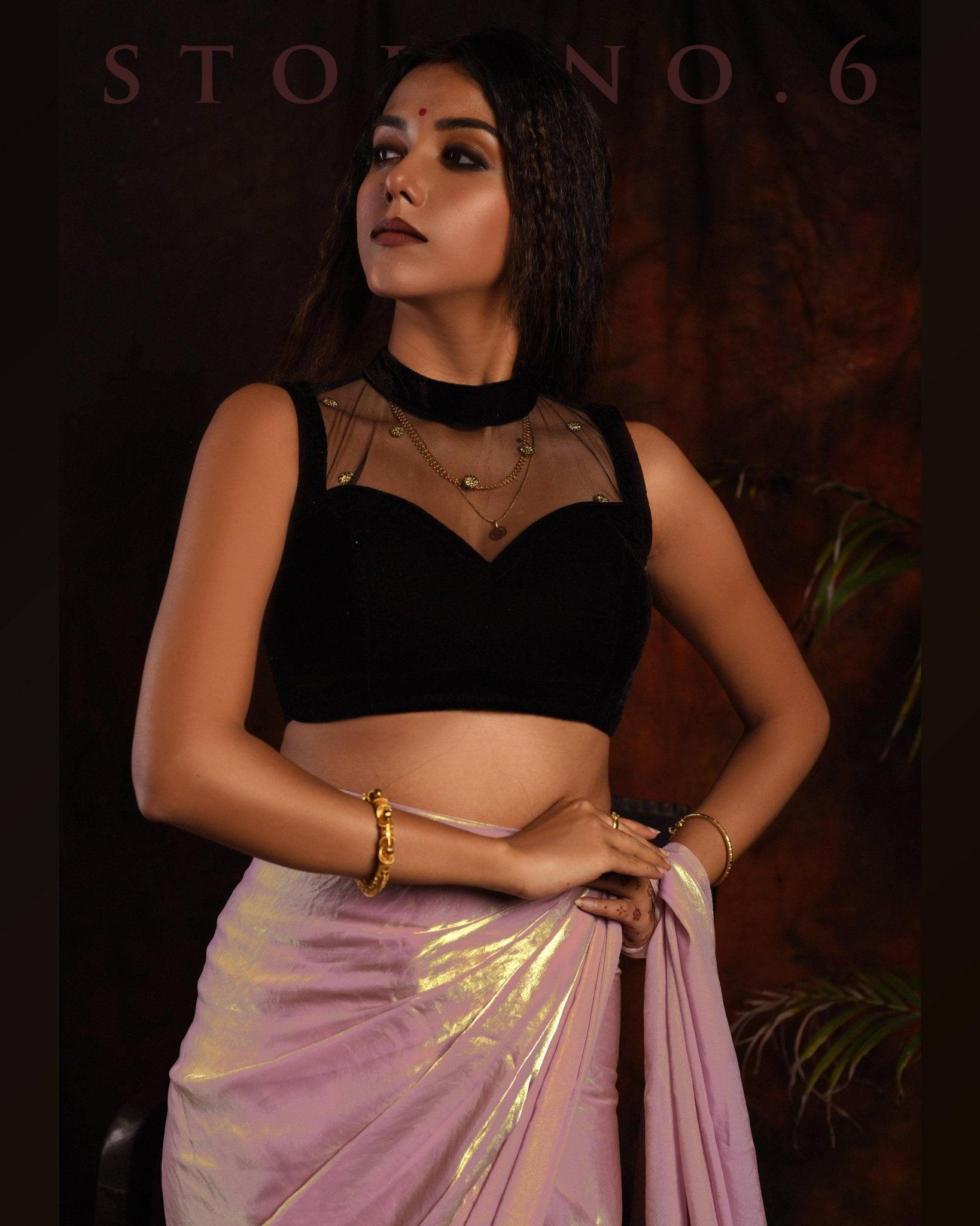 THE YOU MADE ME BLUSH SAREE WITH GOSSIP GIRL BLOUSE