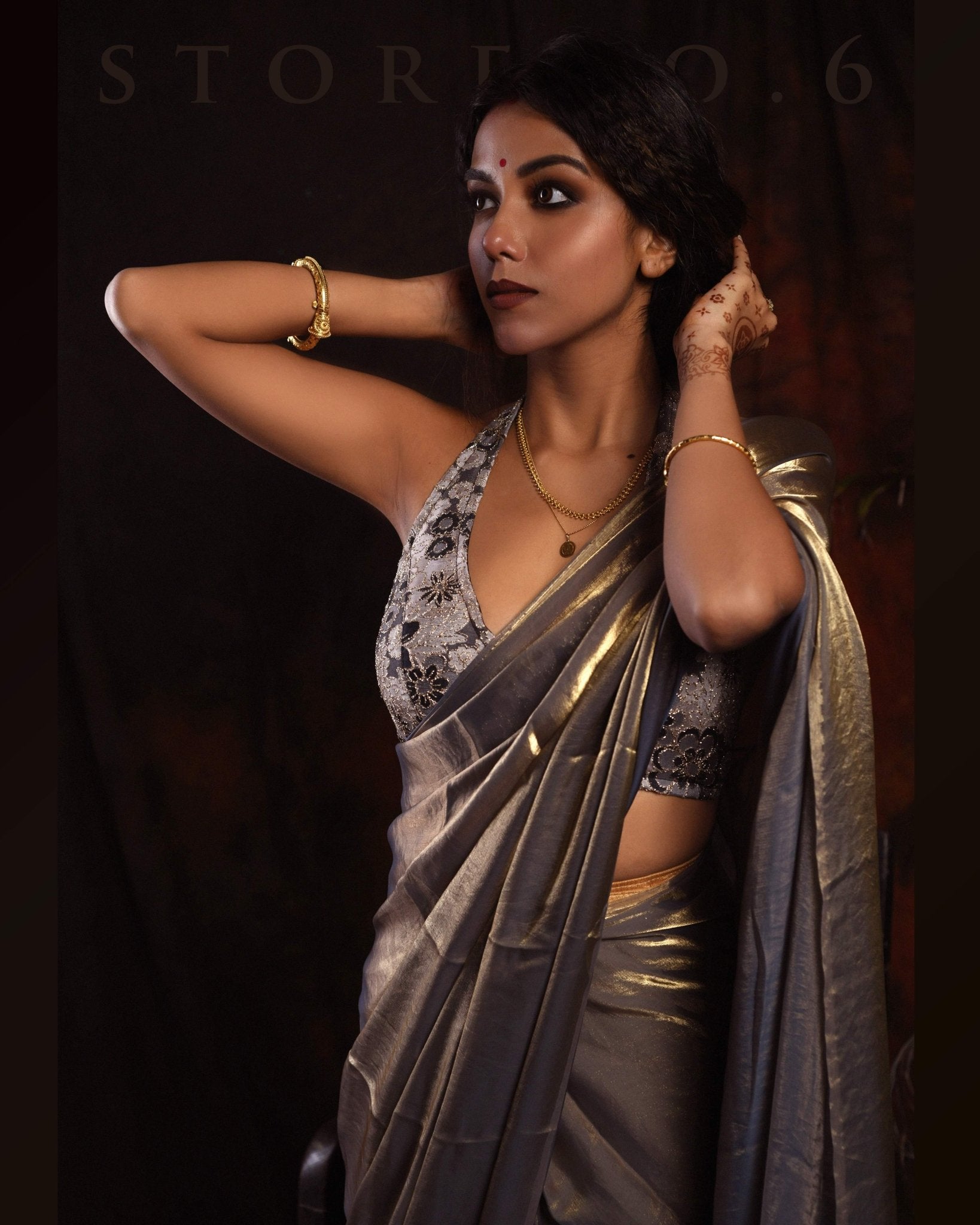 THE SUNKISSED SMOKE SAREE