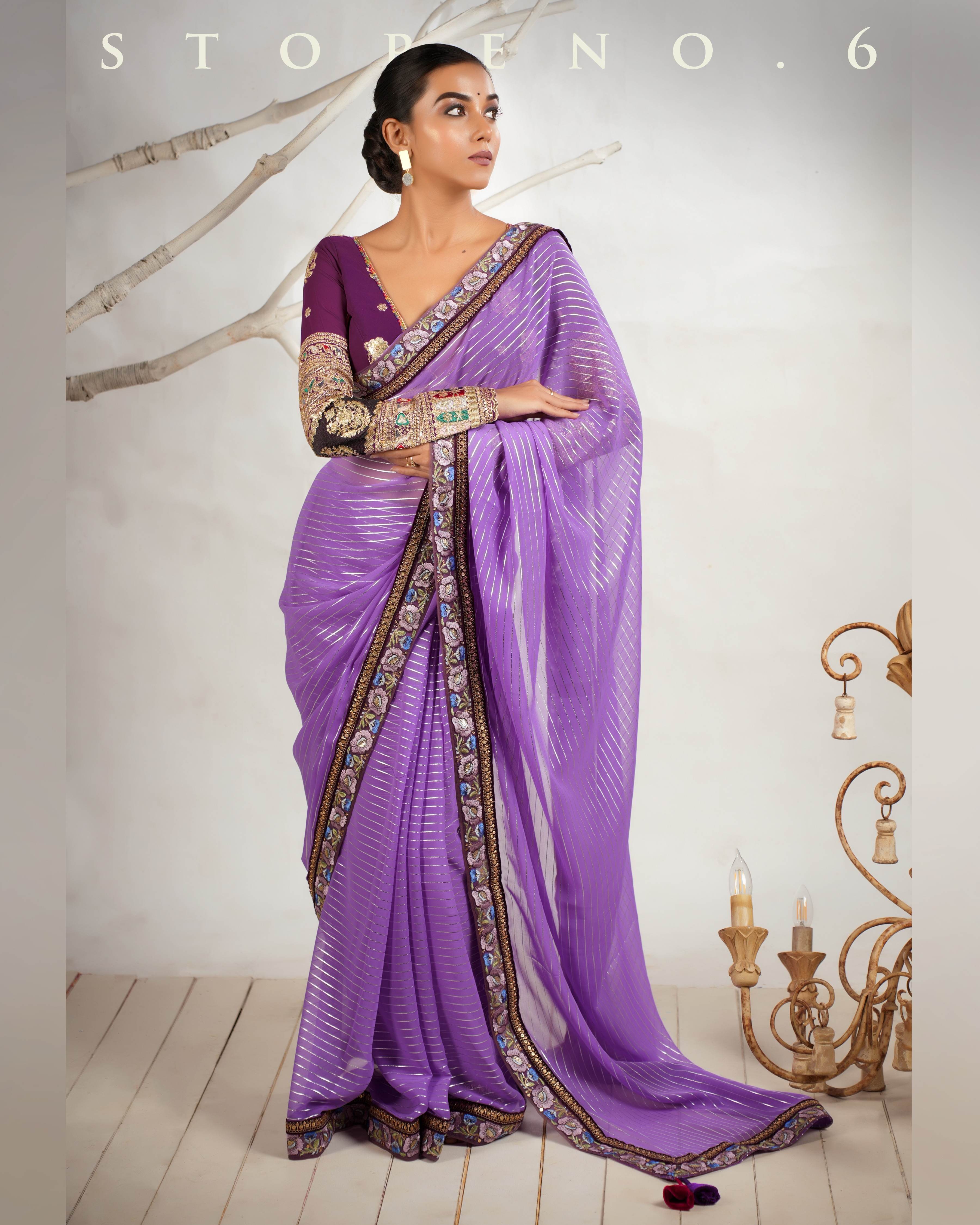 THE LYRICAL LILAC SAREE