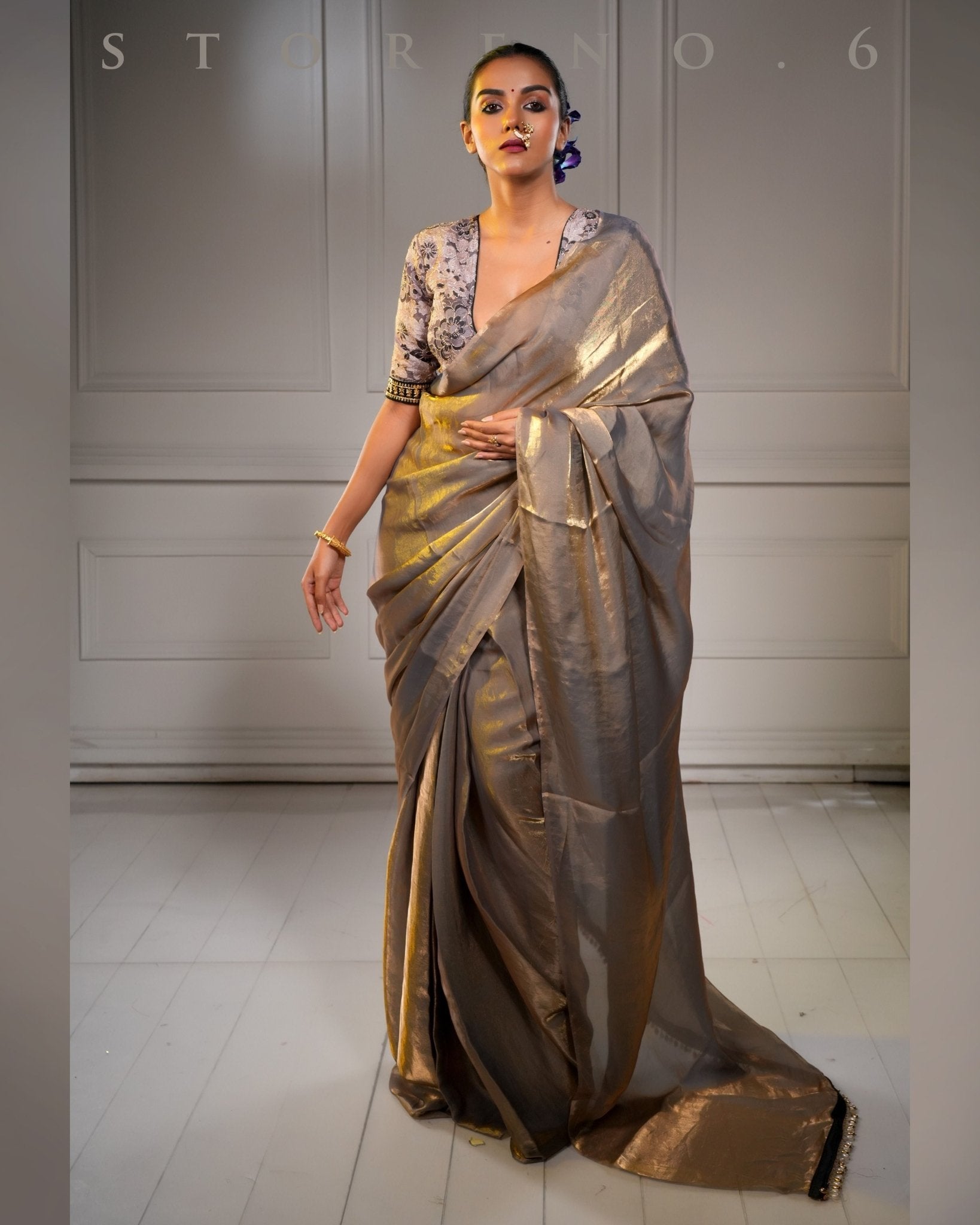 THE SUNKISSED SMOKE SAREE