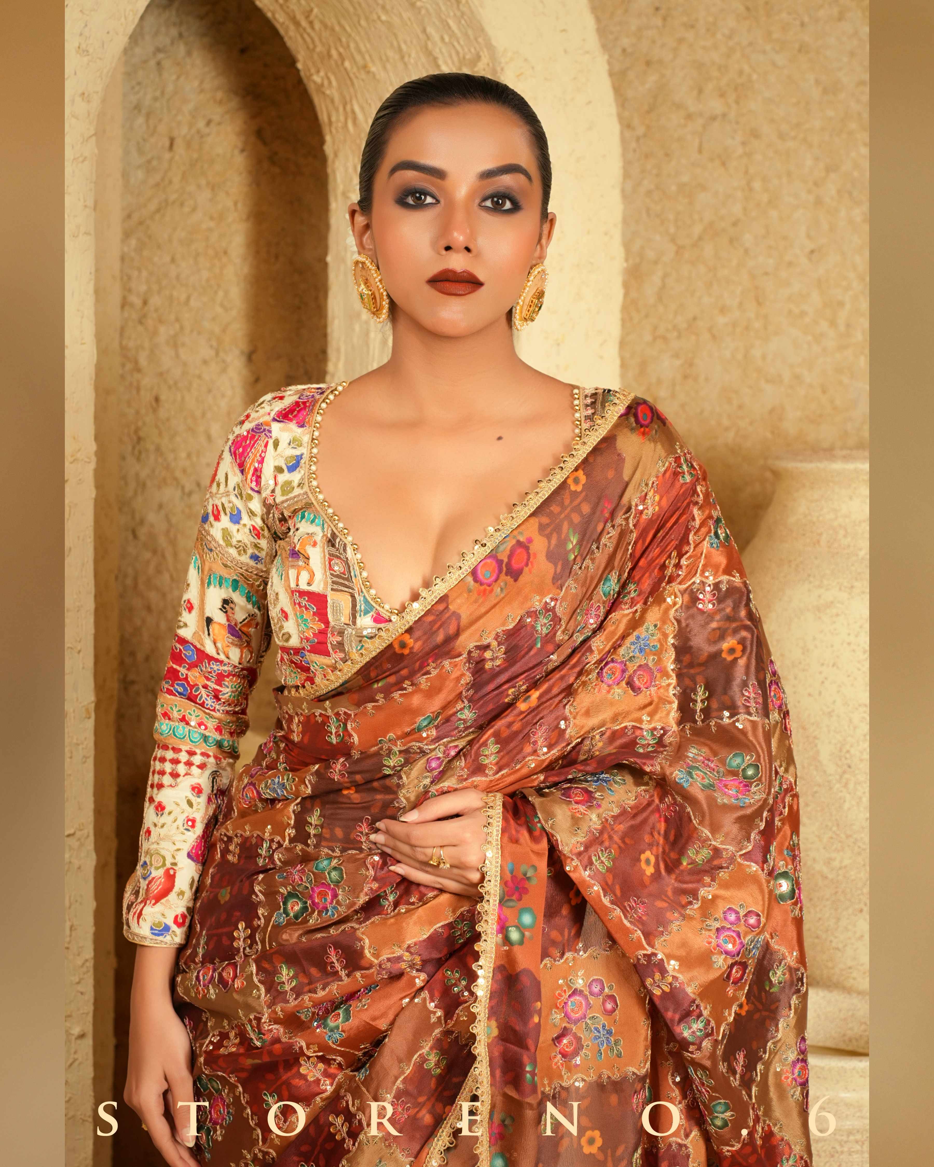 VALENCIA VISTA SAREE WITH PEARL PARADISE BLOUSE