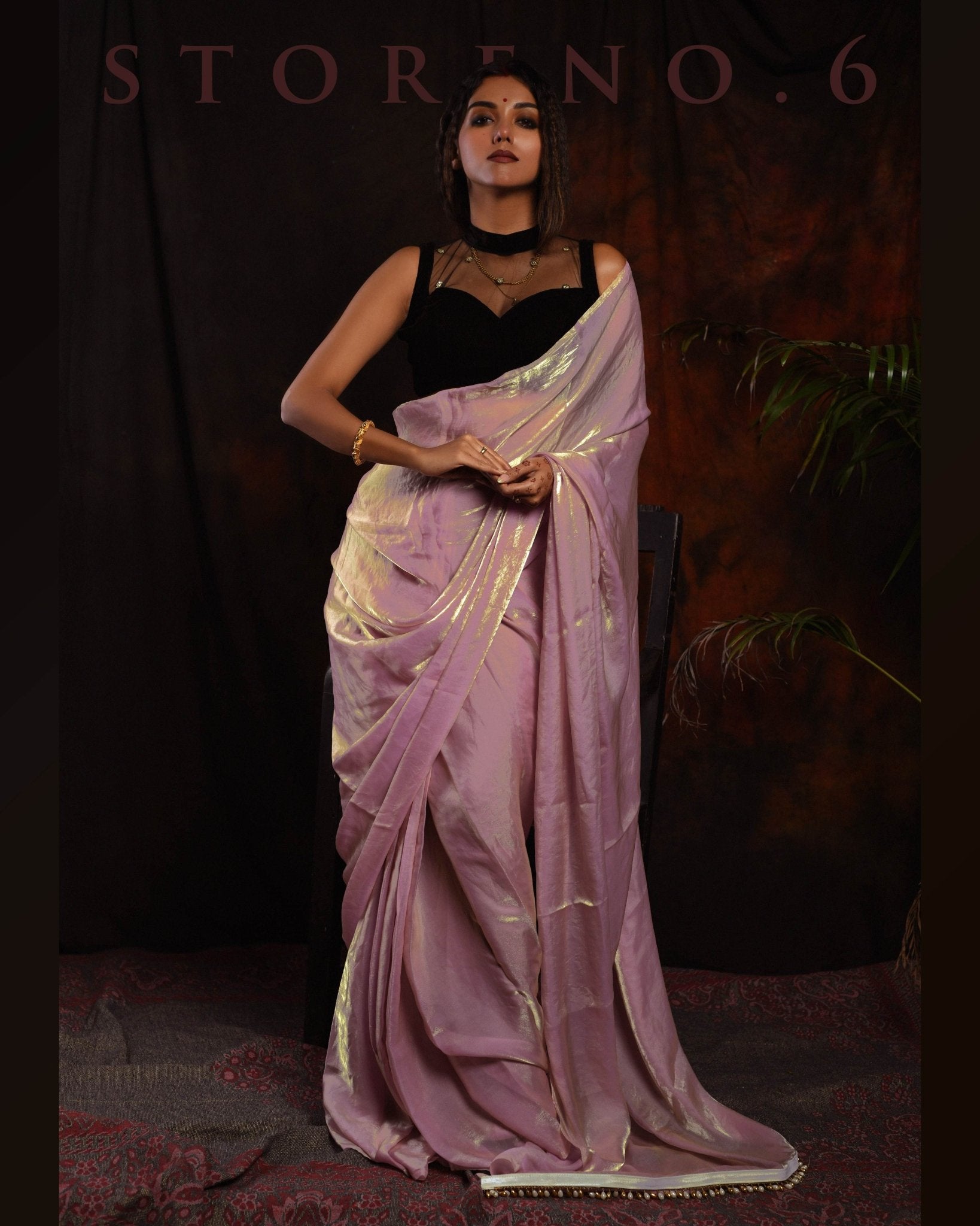 THE YOU MADE ME BLUSH SAREE WITH GOSSIP GIRL BLOUSE