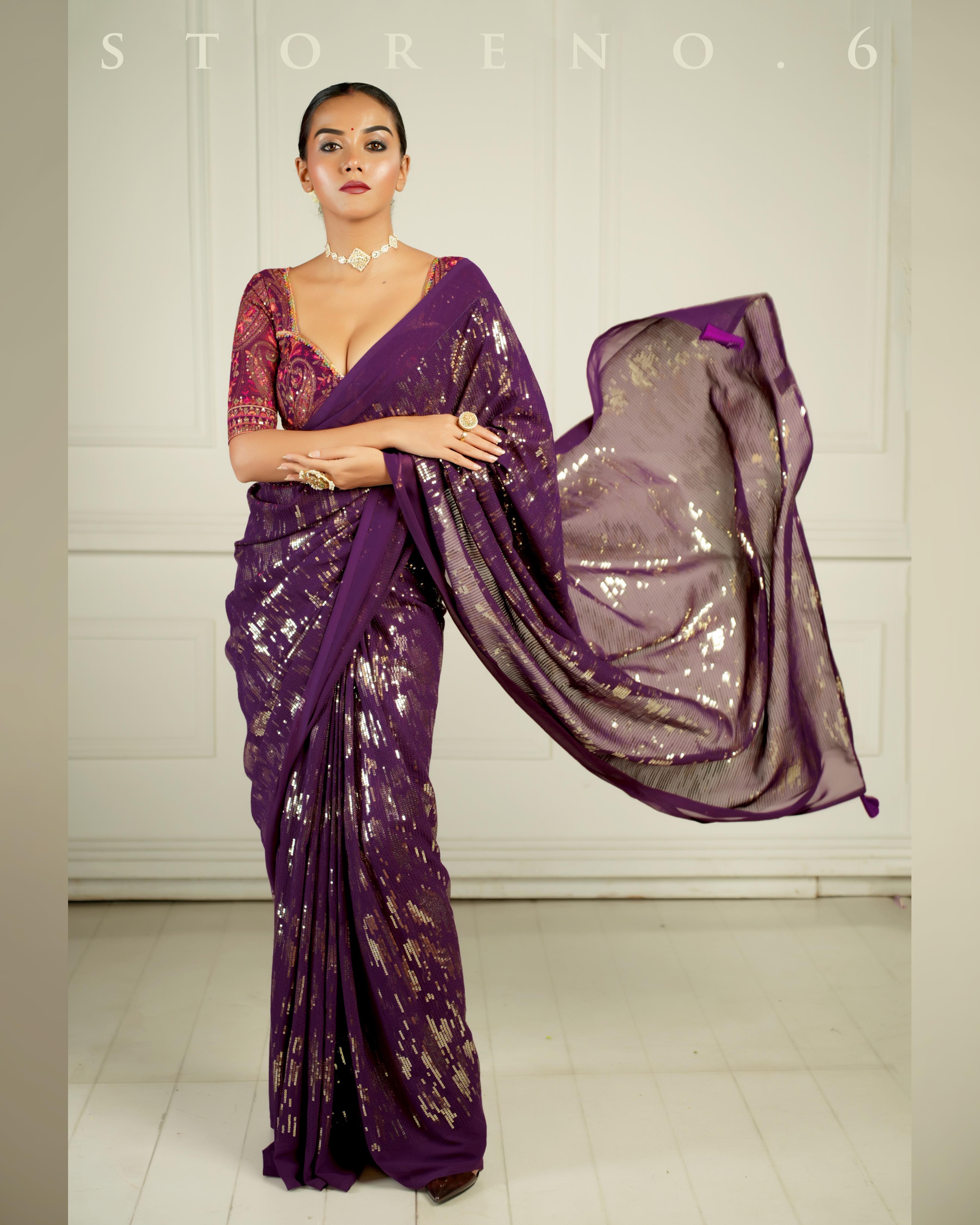 BLACKBERRY BOURBON COCKTAIL SAREE