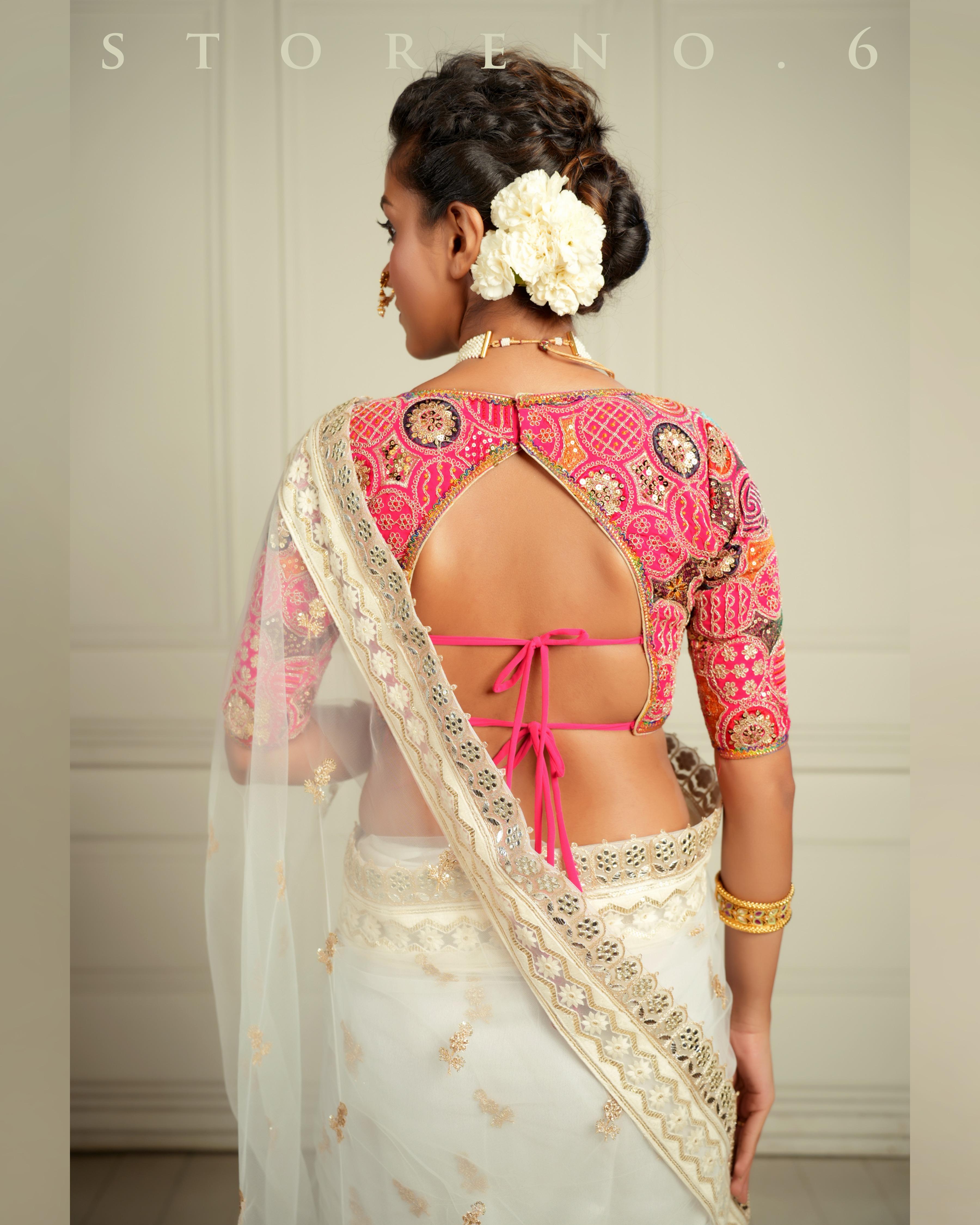 THE QUEEN'S DARLING DAISY SAREE WITH BAAHAR-E-GULAAB BLOUSE