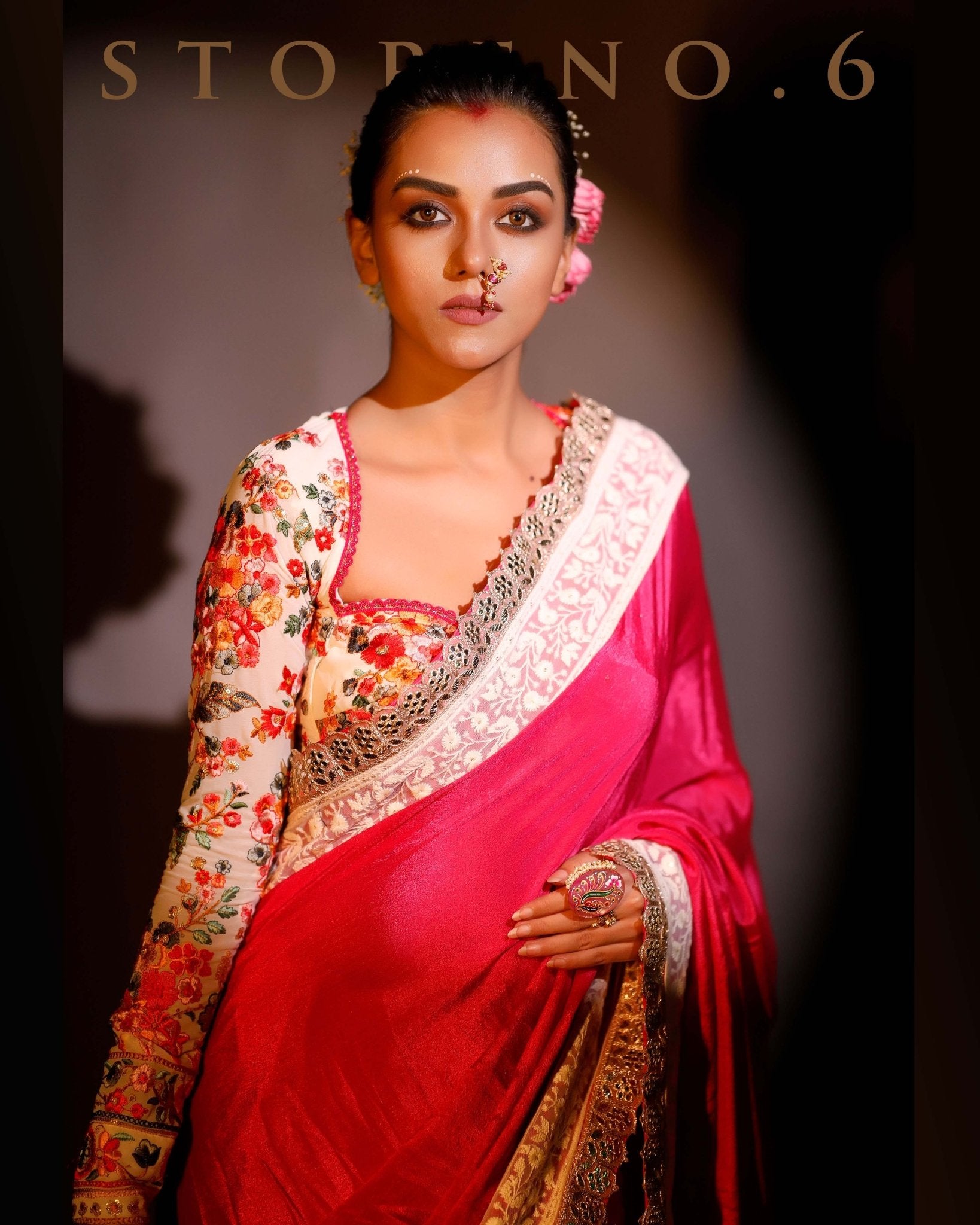 THE FEARLESS FUCHSIA READY-TO-WEAR SAREE AND BLOUSE SET