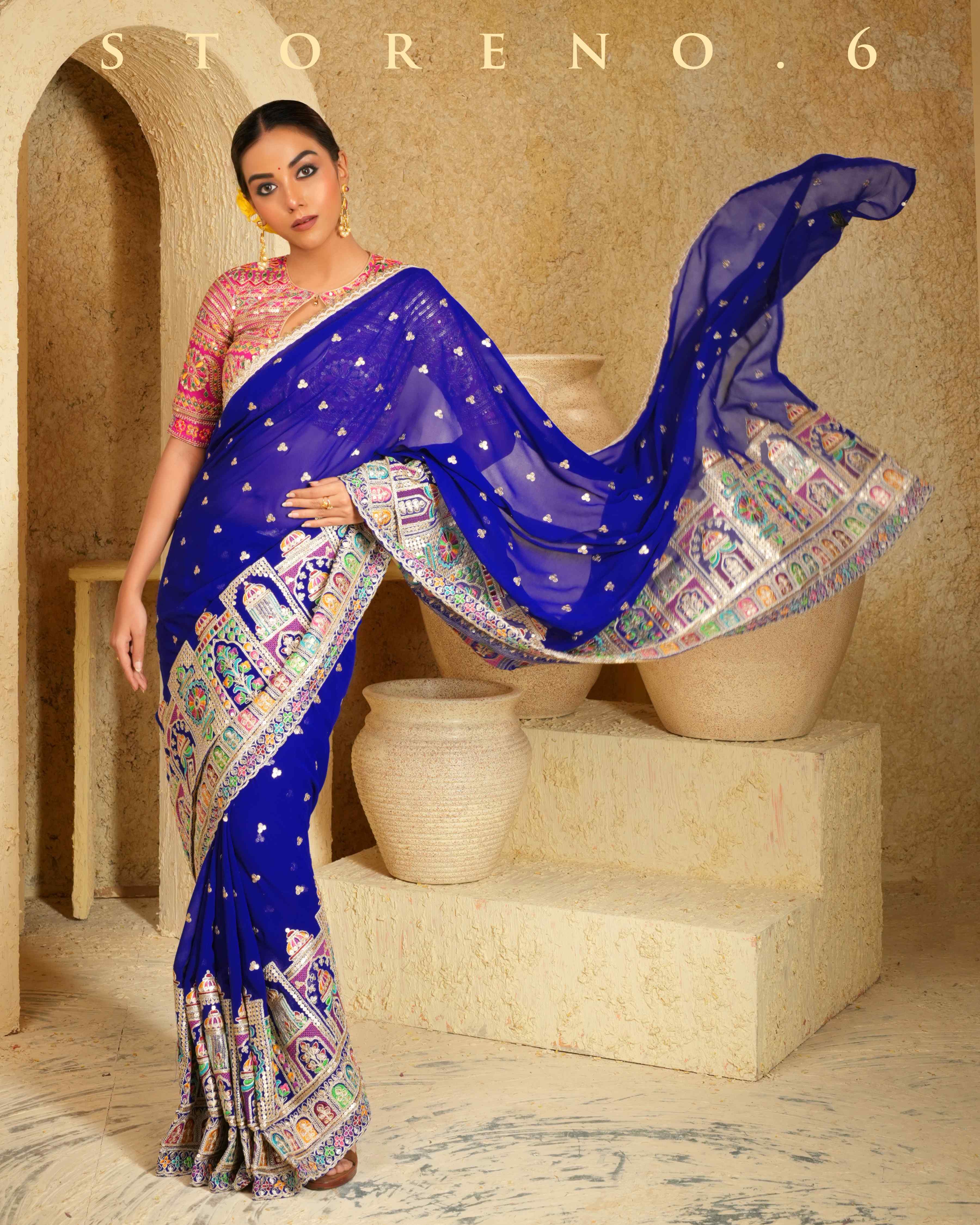 STUNNING SAPPHIRE SAREE