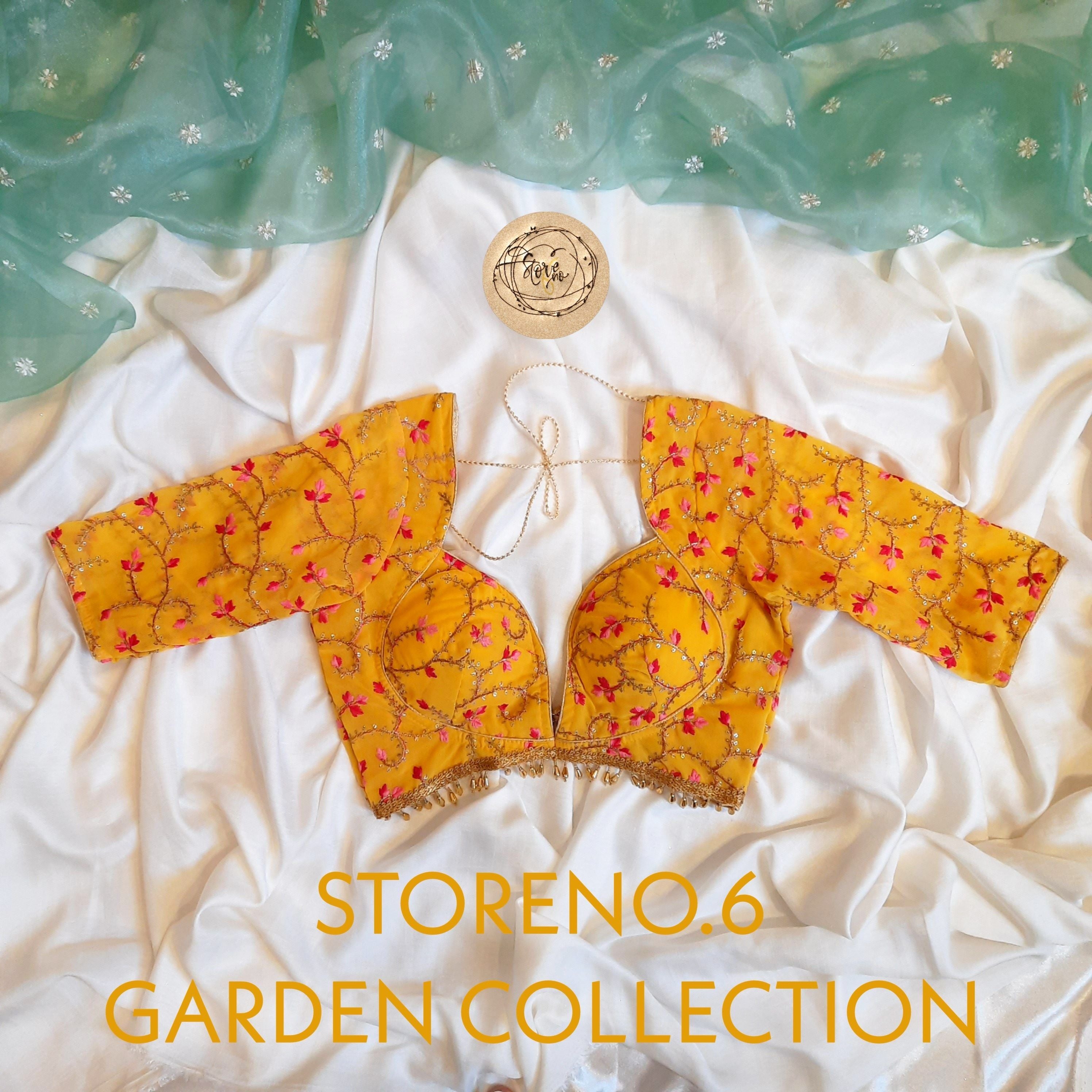 YELLOW GARDEN BLOUSE-SIZE 32