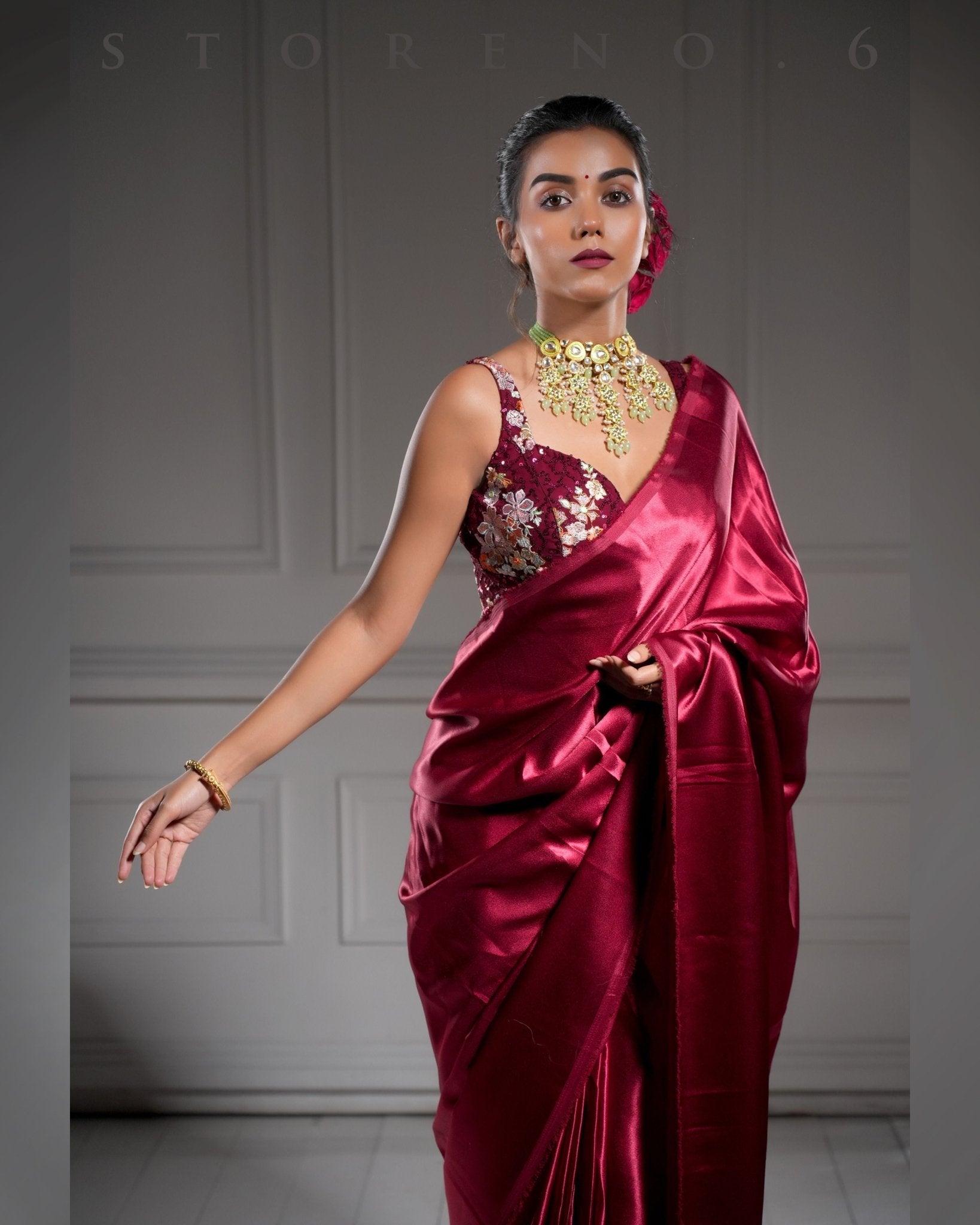 BURGUNDY BIZARRE SAREE