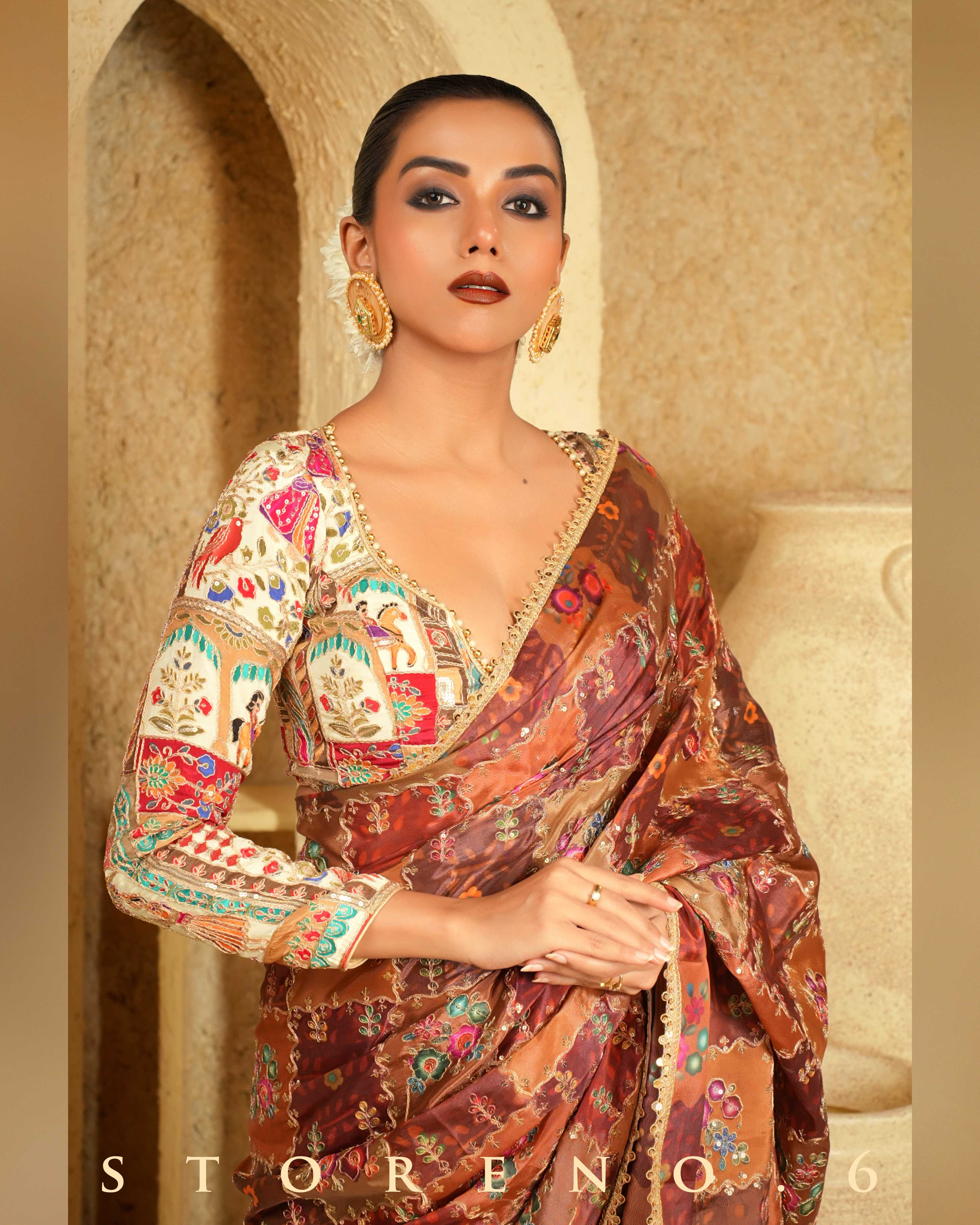 VALENCIA VISTA SAREE WITH PEARL PARADISE BLOUSE