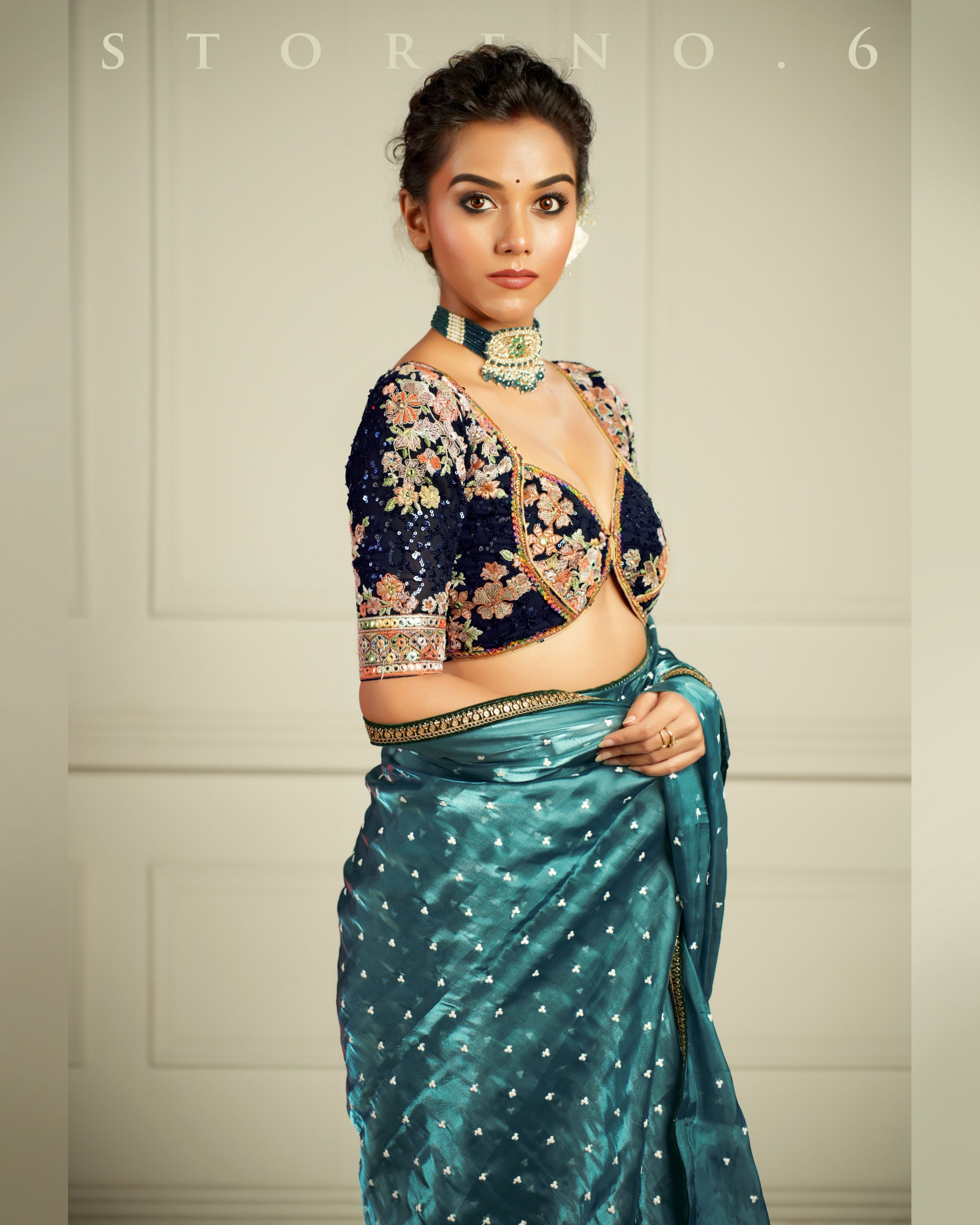 THE SAPPHIRE AFFAIR SAREE WITH NEELI AFSOON BLOUSE