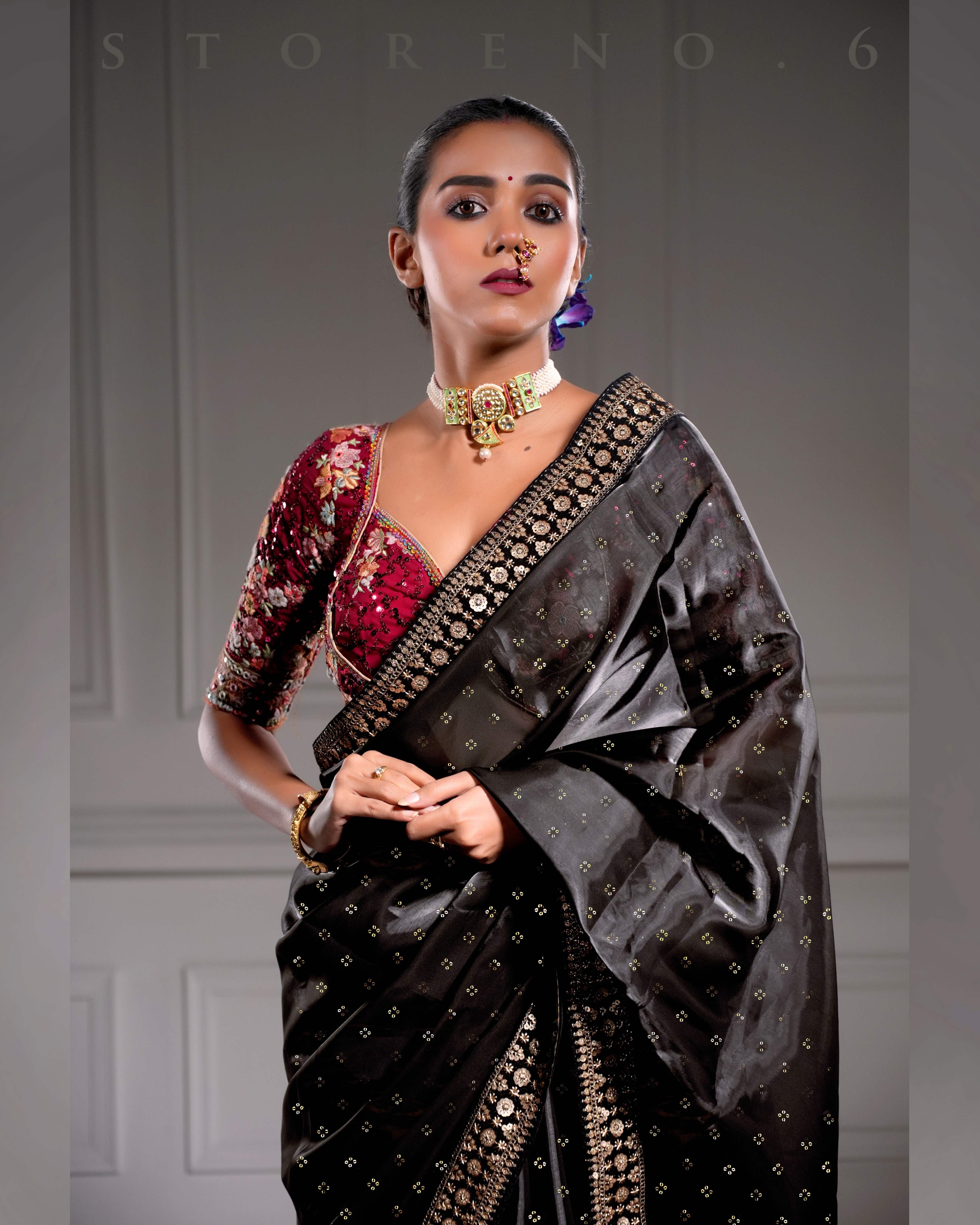 THE DARK DEVOTION SAREE WITH RAAKT AFSOON BLOUSE