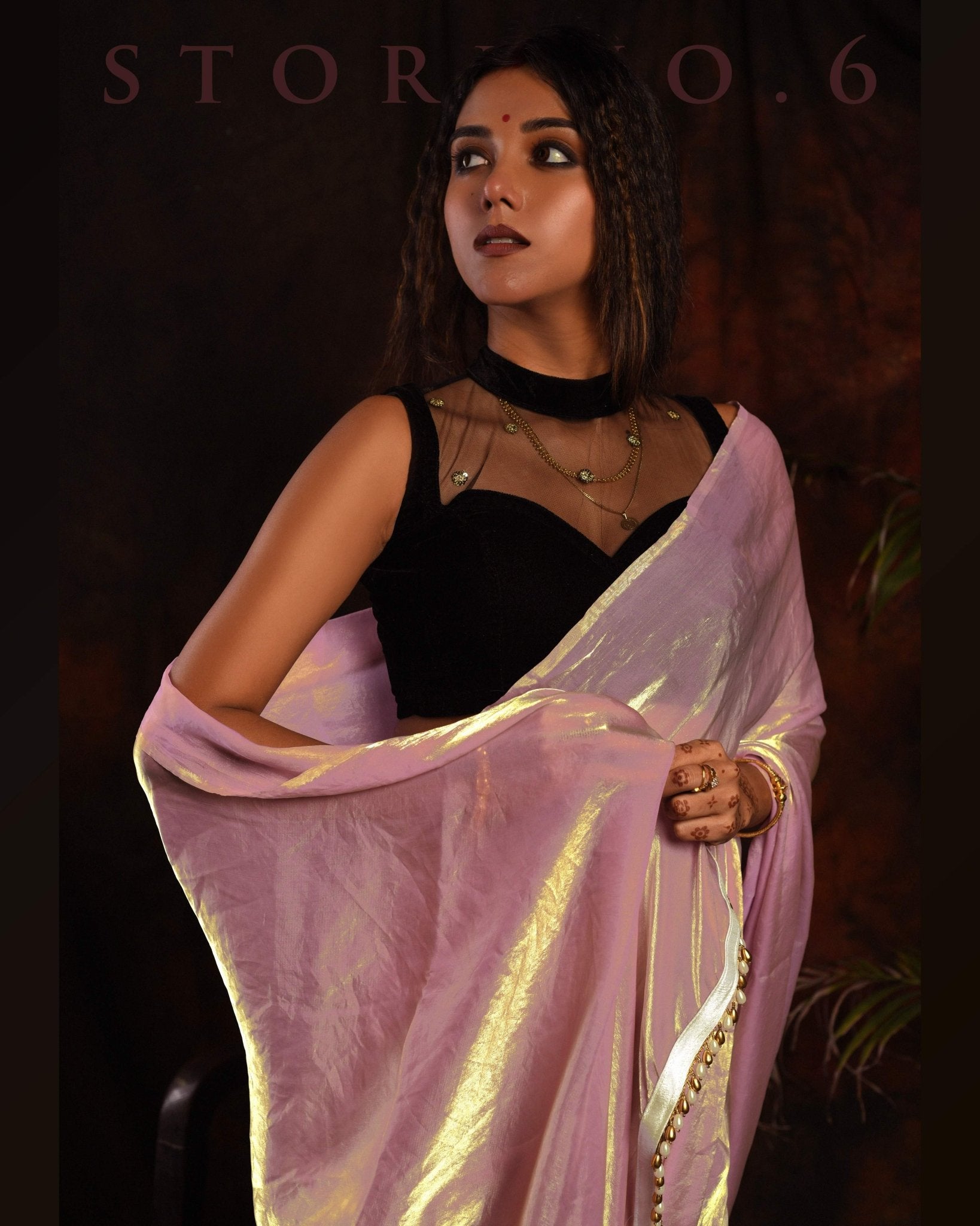 THE YOU MADE ME BLUSH SAREE WITH GOSSIP GIRL BLOUSE
