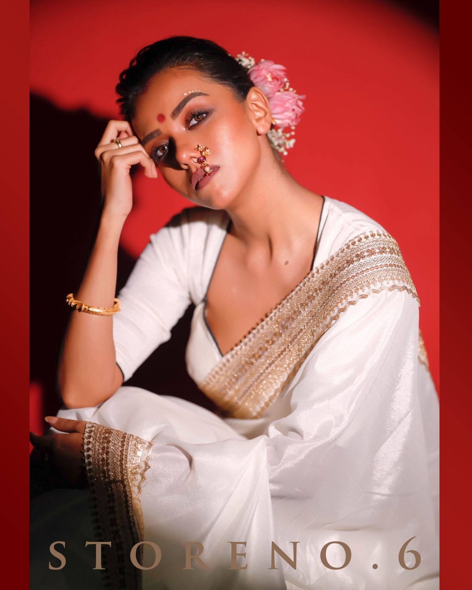 ICONIC IVORY READY-TO-WEAR SAREE