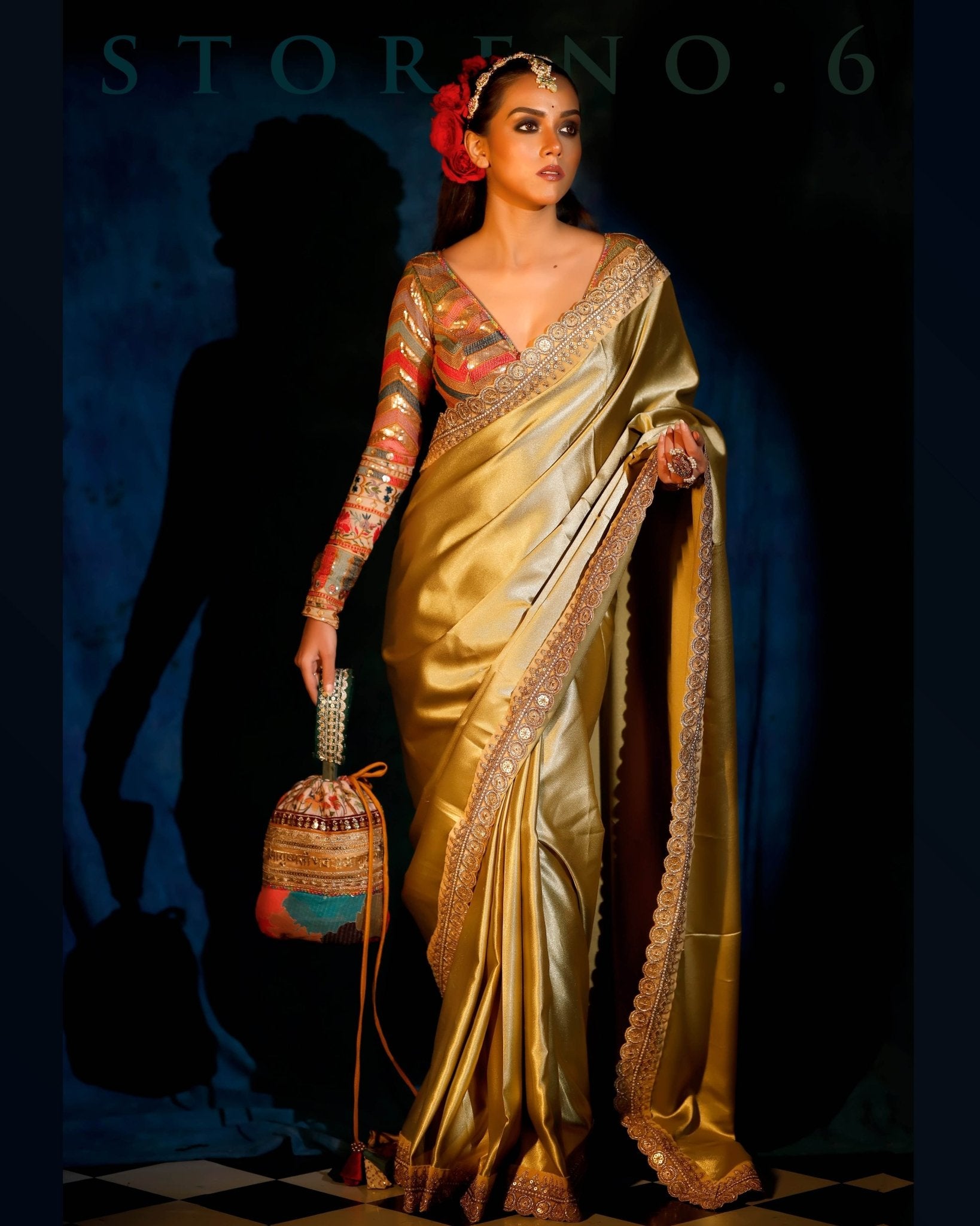 CALM CHARTREUSE READY-TO-WEAR SAREE