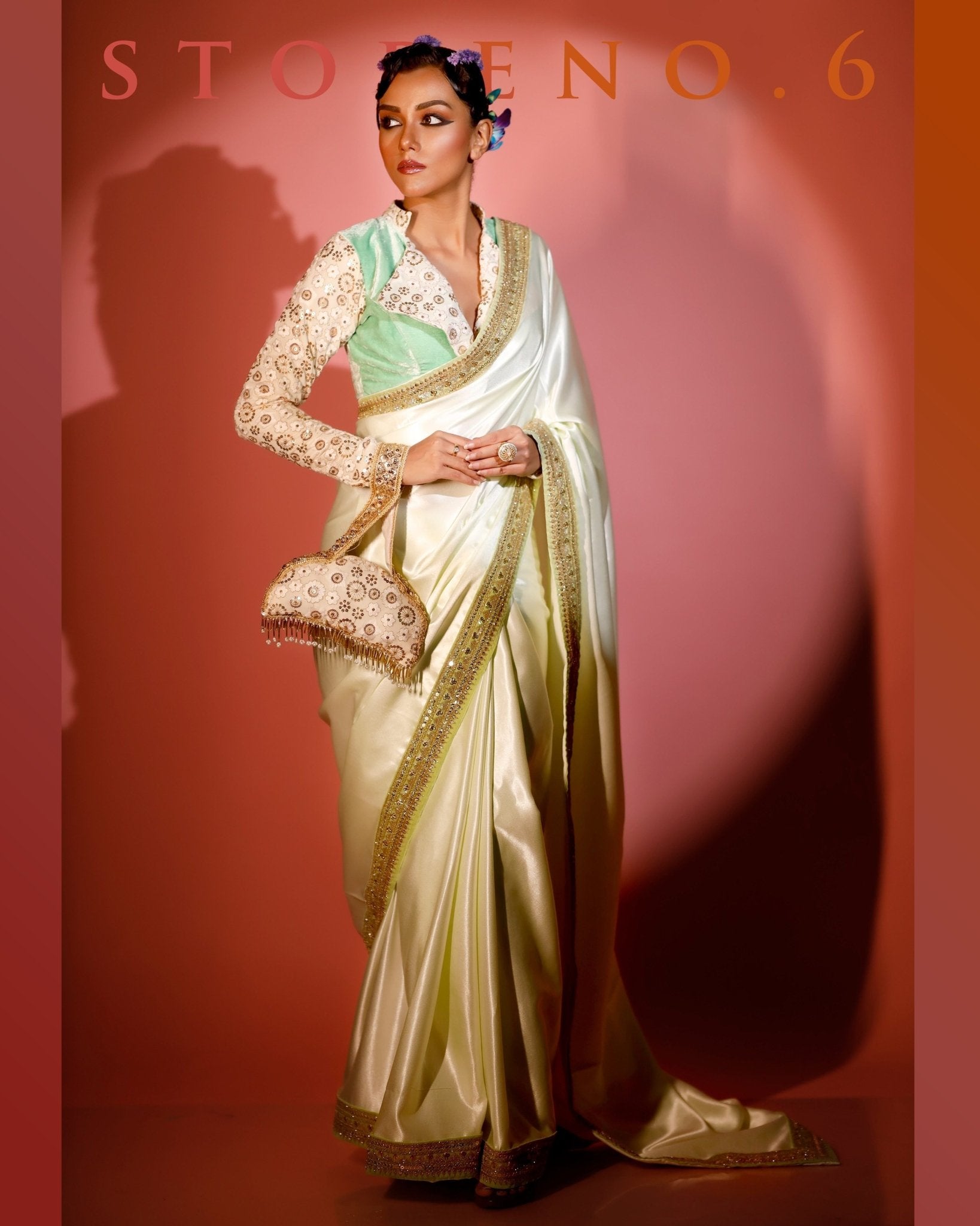 MAGNETIC MINT READY-TO-WEAR SAREE