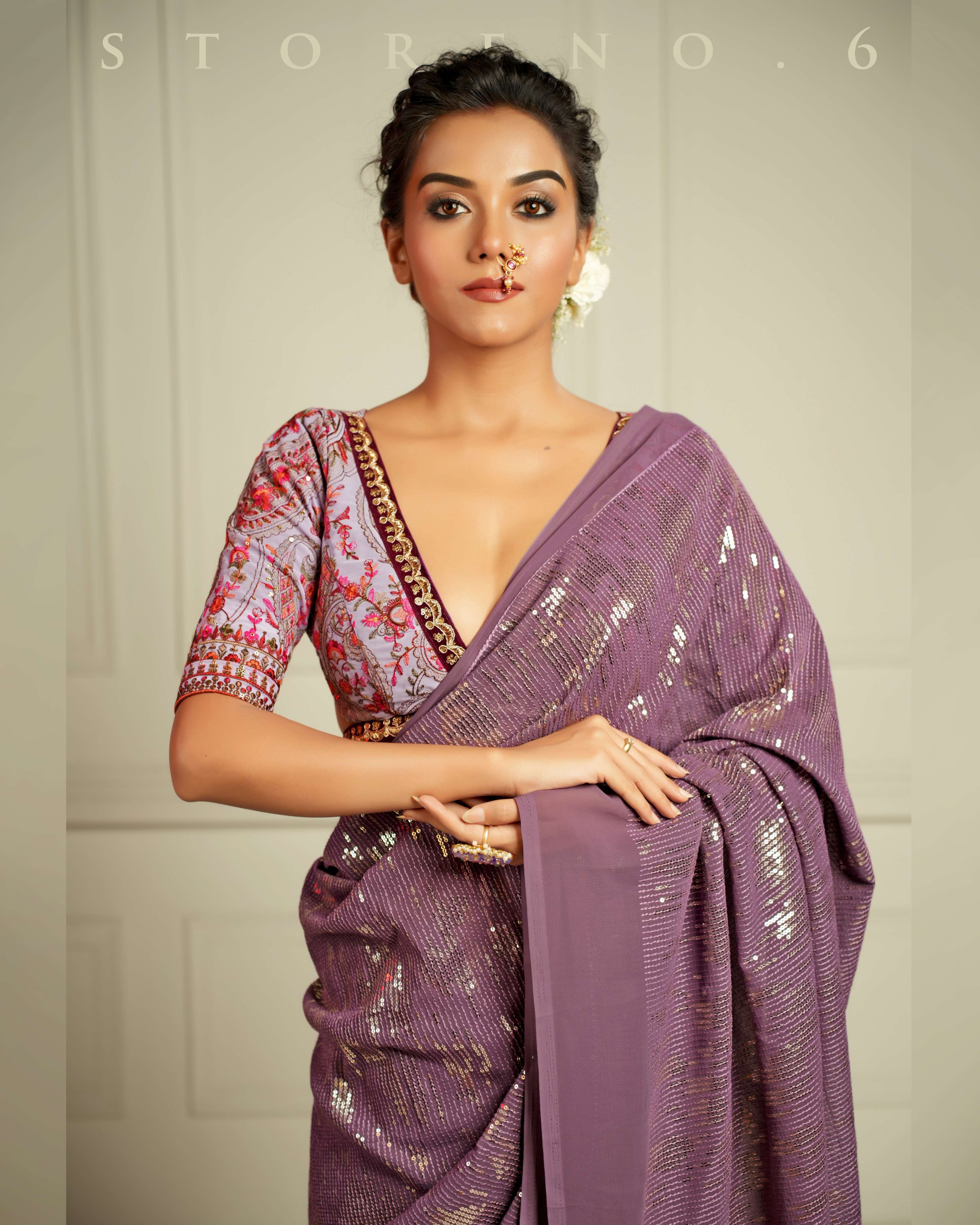 AMETHYST GALAXY COCKTAIL SAREE