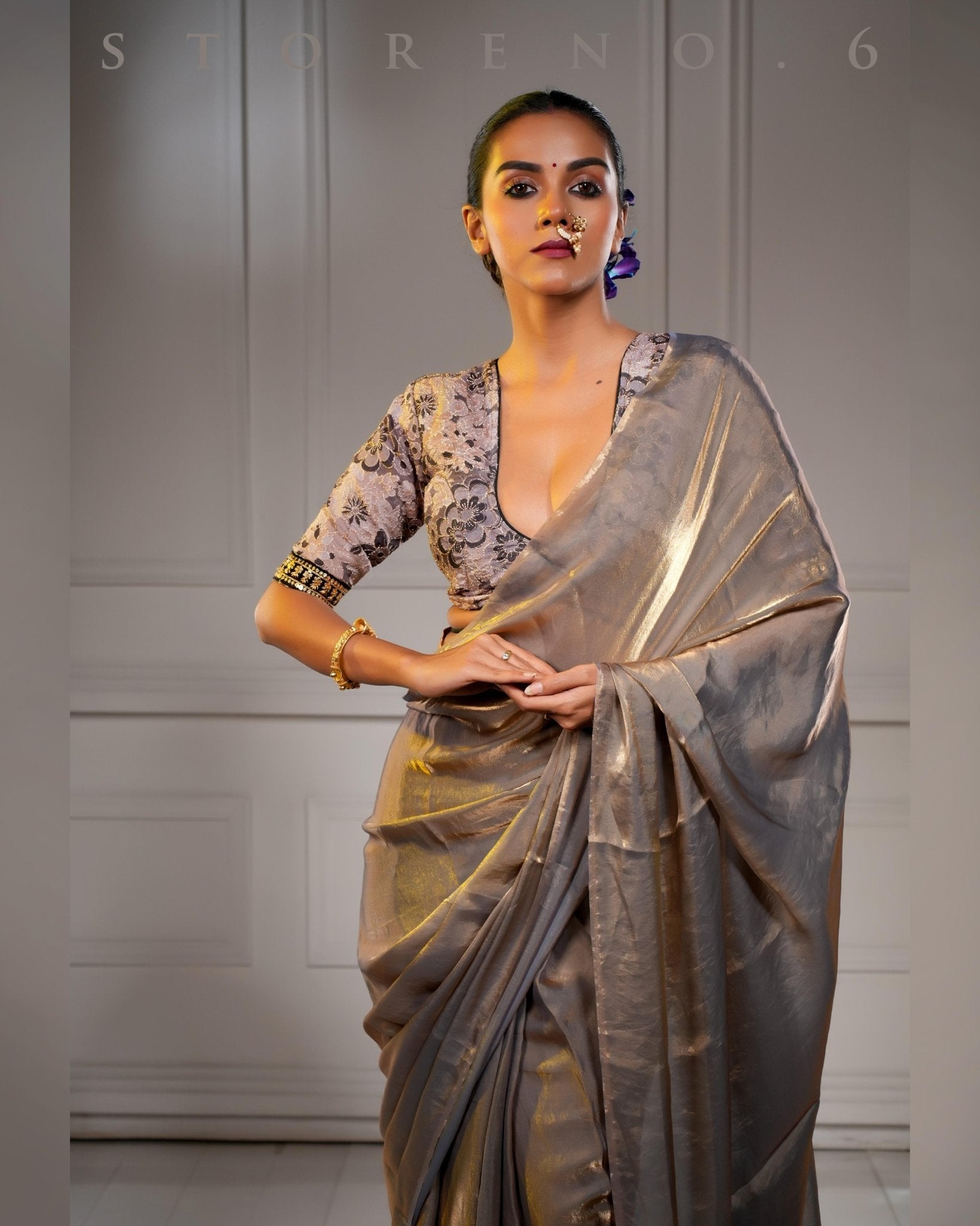 THE SUNKISSED SMOKE SAREE