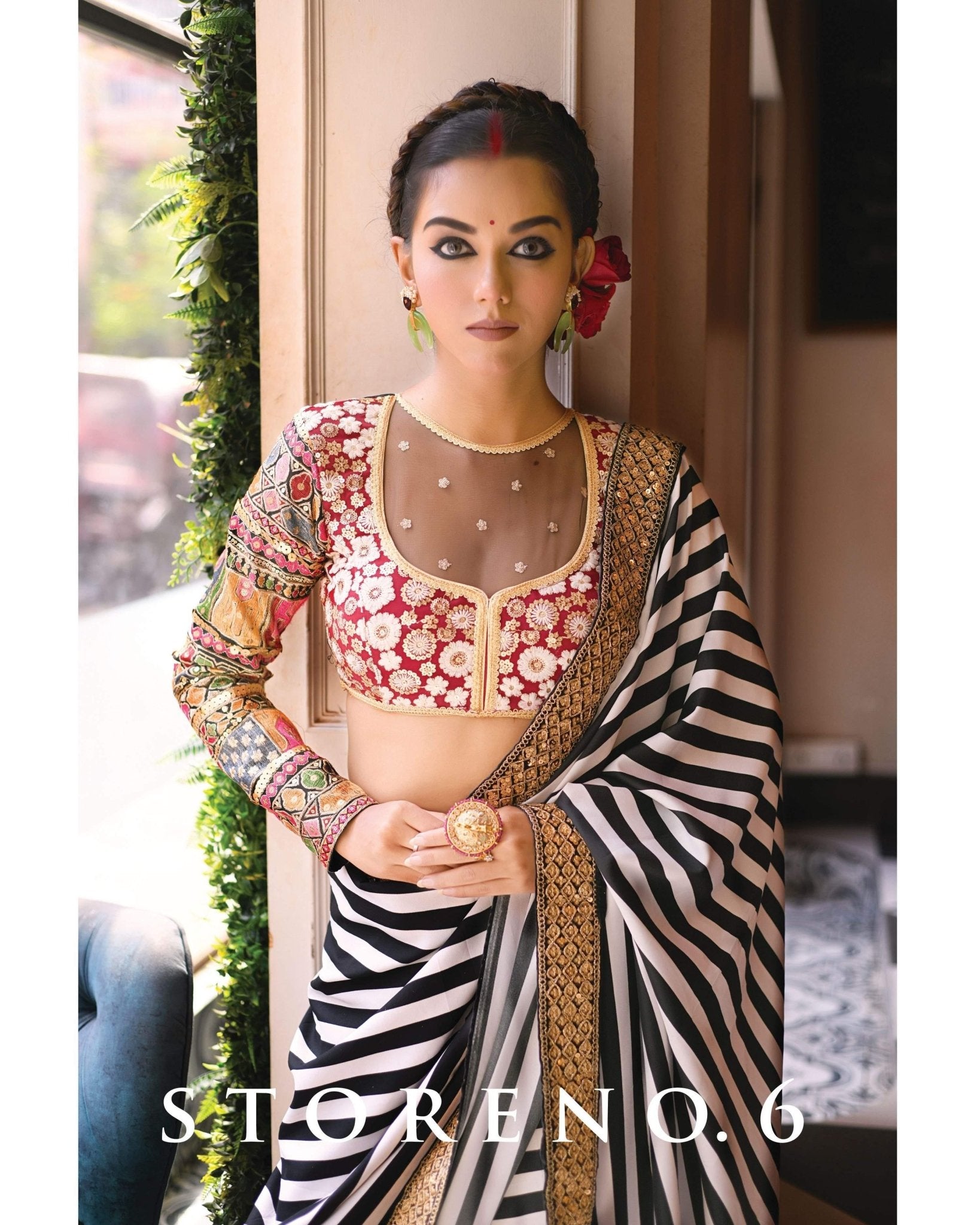 NARGIS-E-SURKH MELANGE BLOUSE