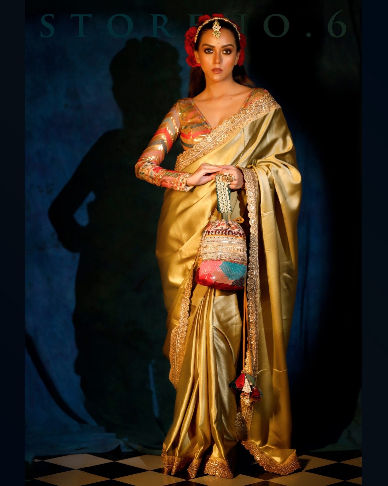 CALM CHARTREUSE READY-TO-WEAR SAREE