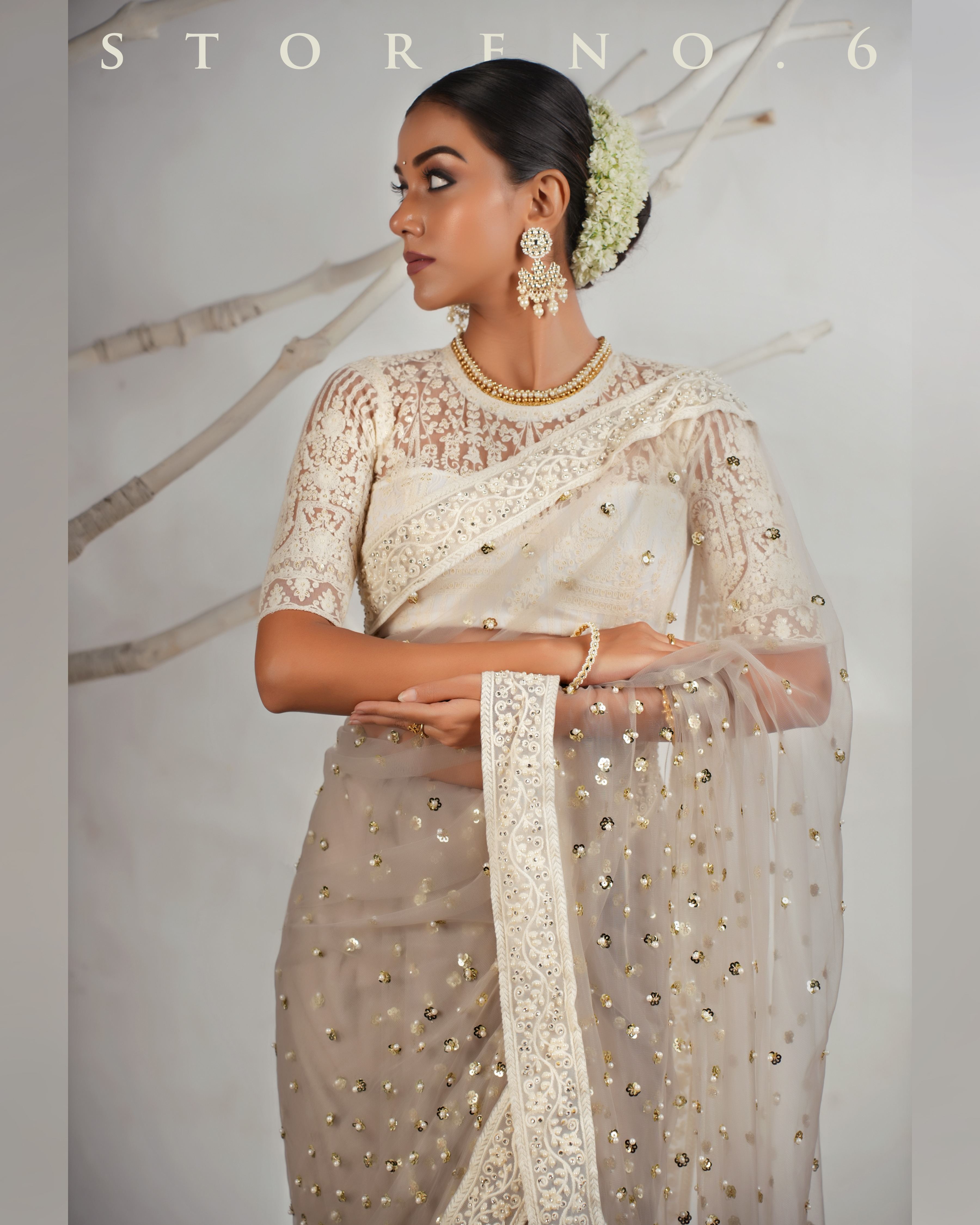 THE AGELESS ASH SAREE WITH CHAANDNI CLASSIC BLOUSE