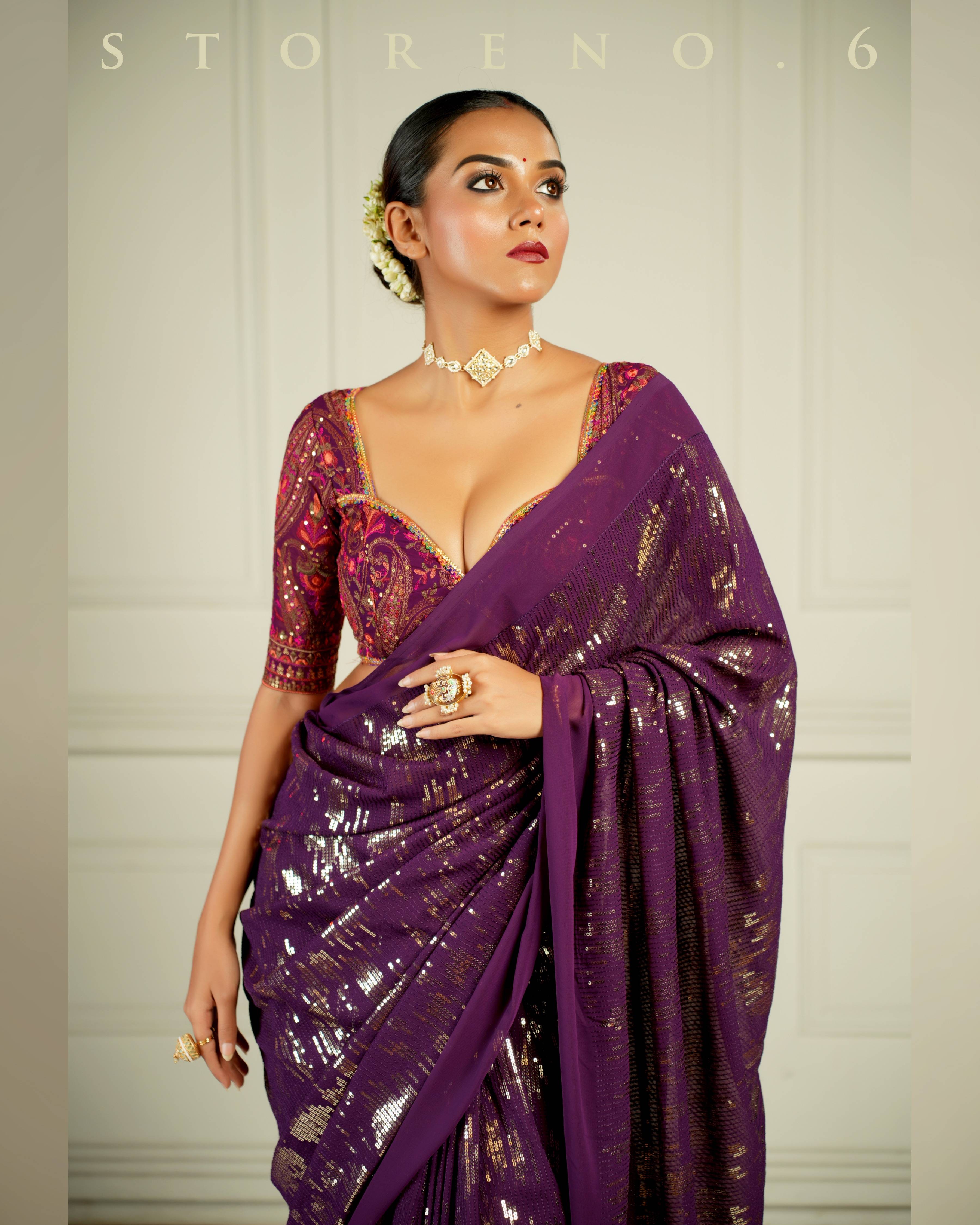 BLACKBERRY BOURBON COCKTAIL SAREE