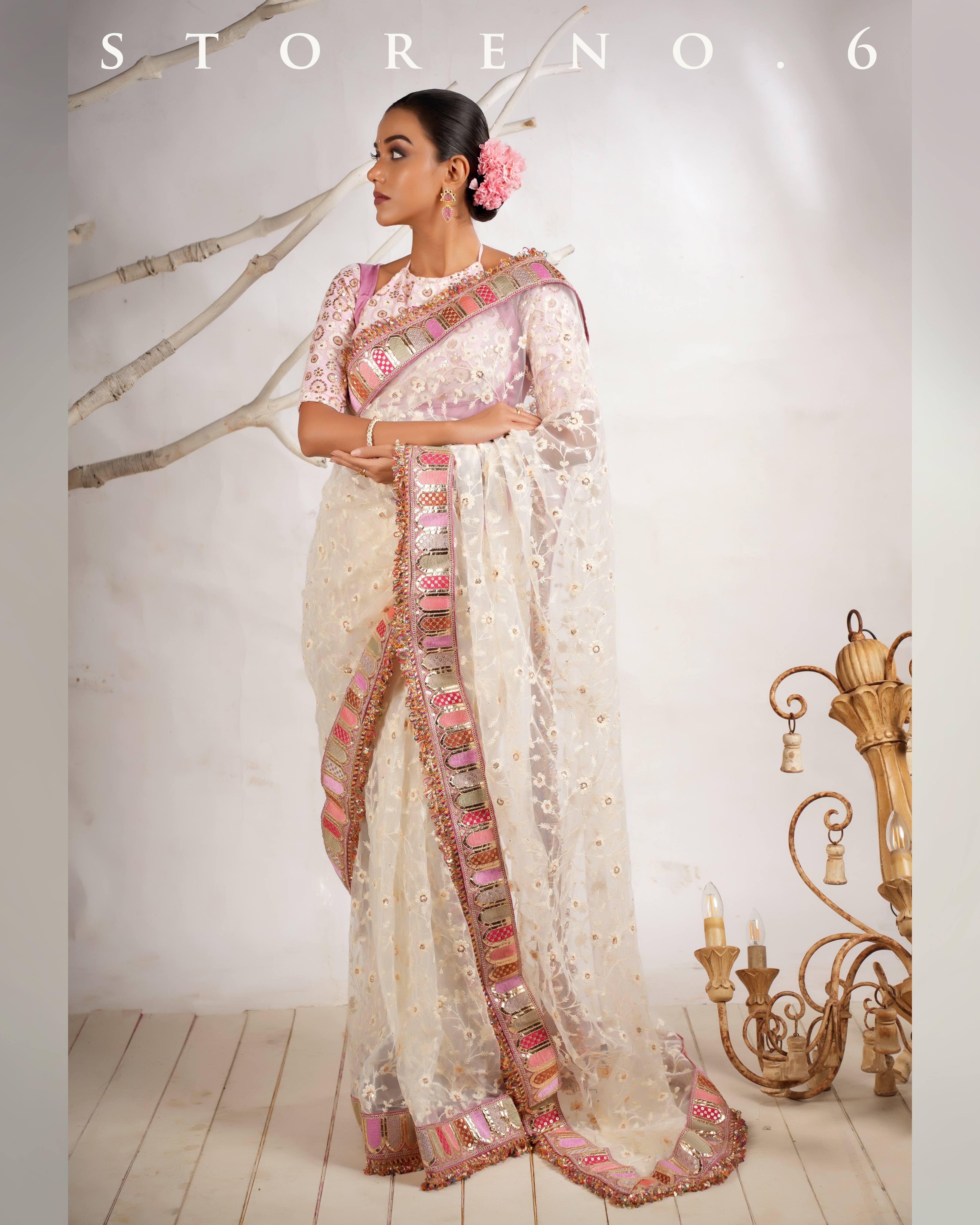 DAISY'S IVORY ICON SAREE