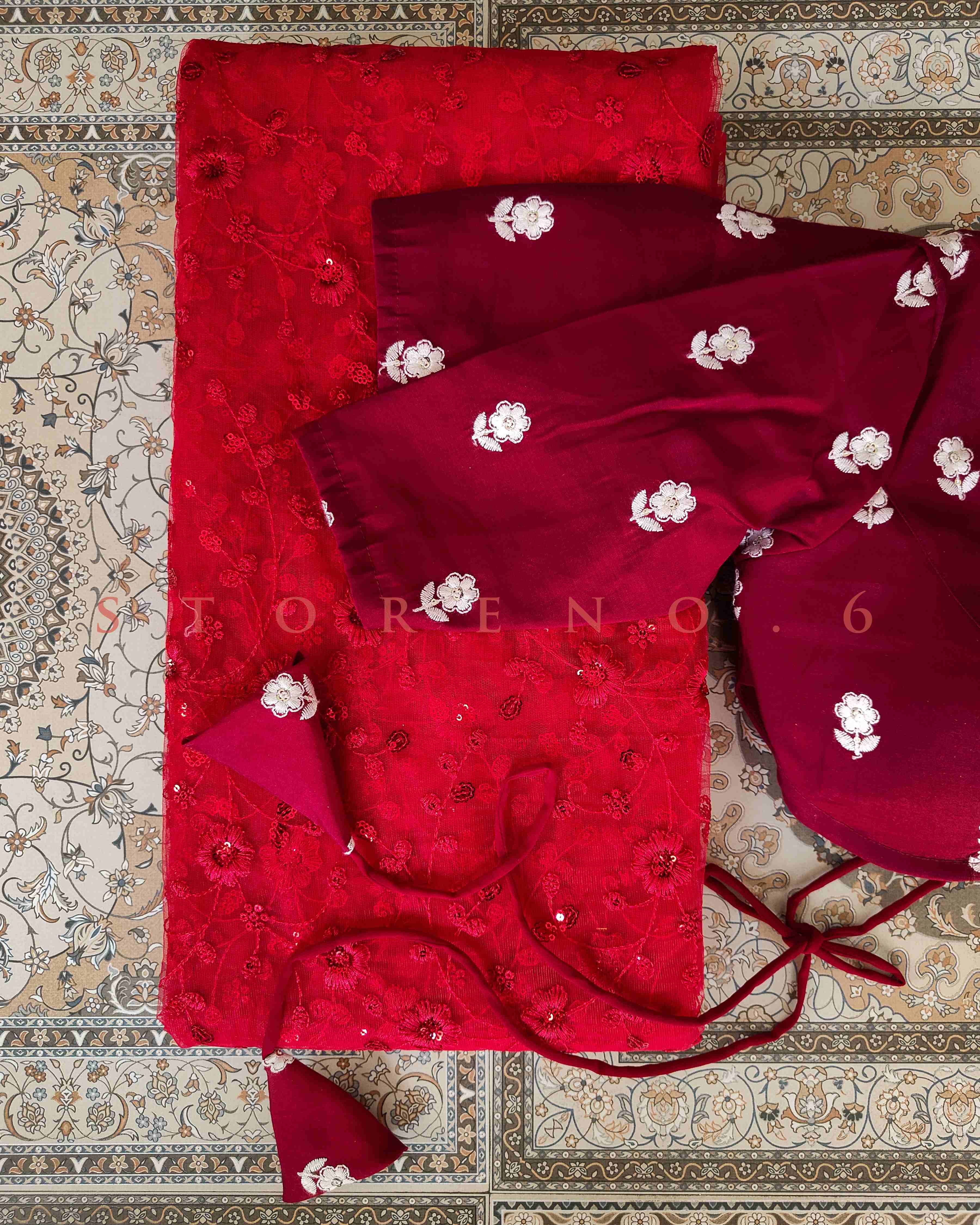 NOOR SAREE AND BLOUSE SET