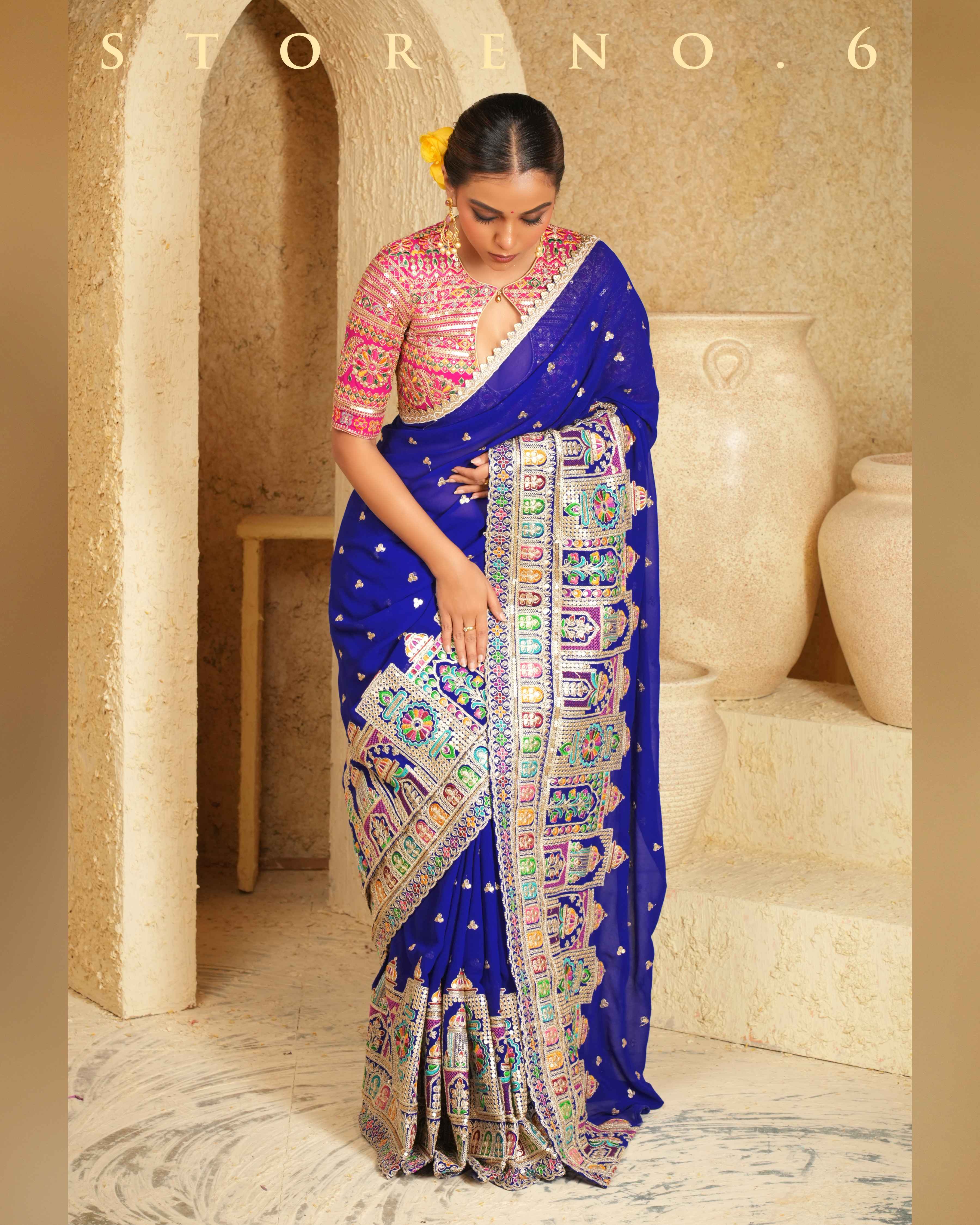 STUNNING SAPPHIRE SAREE