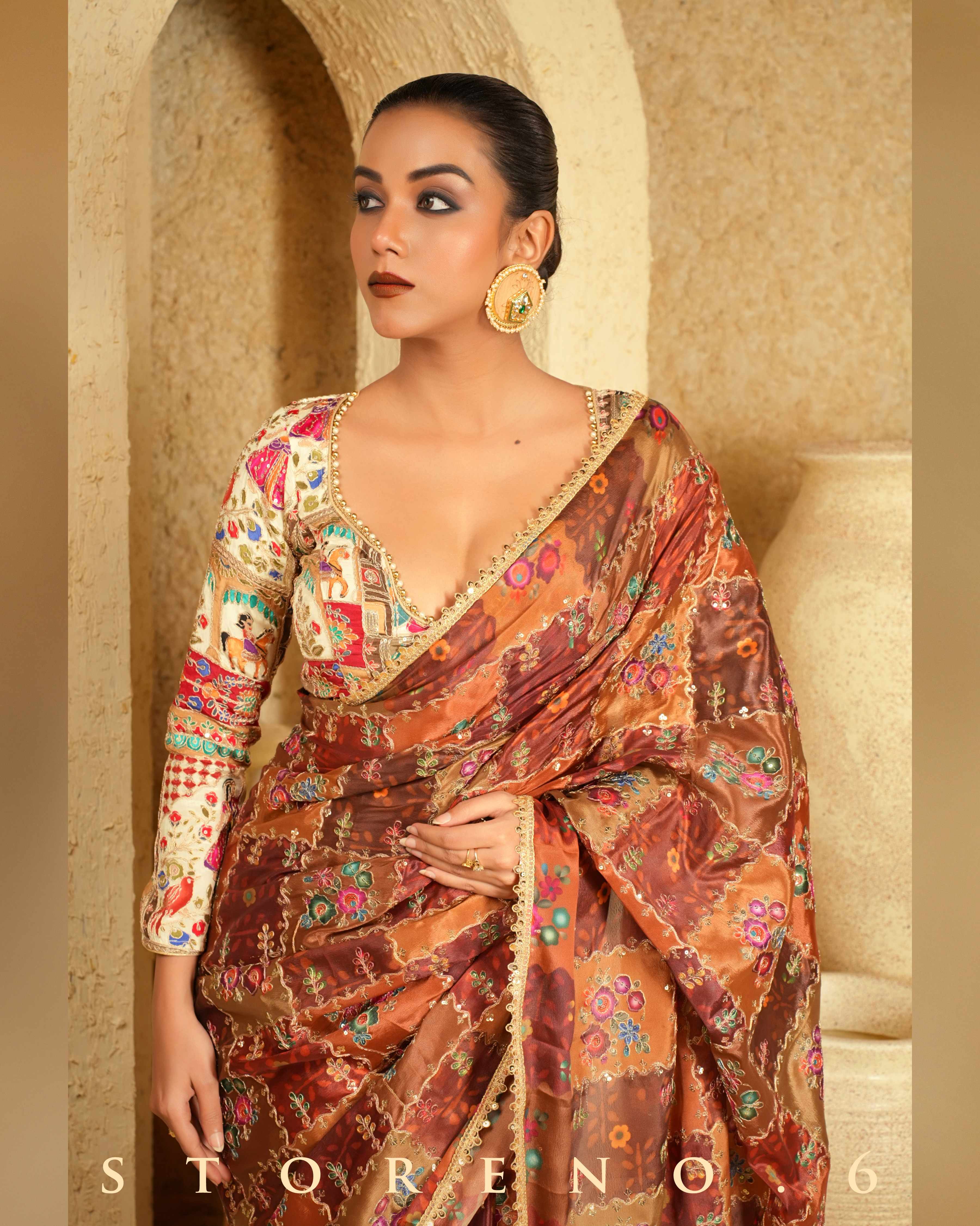 VALENCIA VISTA SAREE WITH PEARL PARADISE BLOUSE