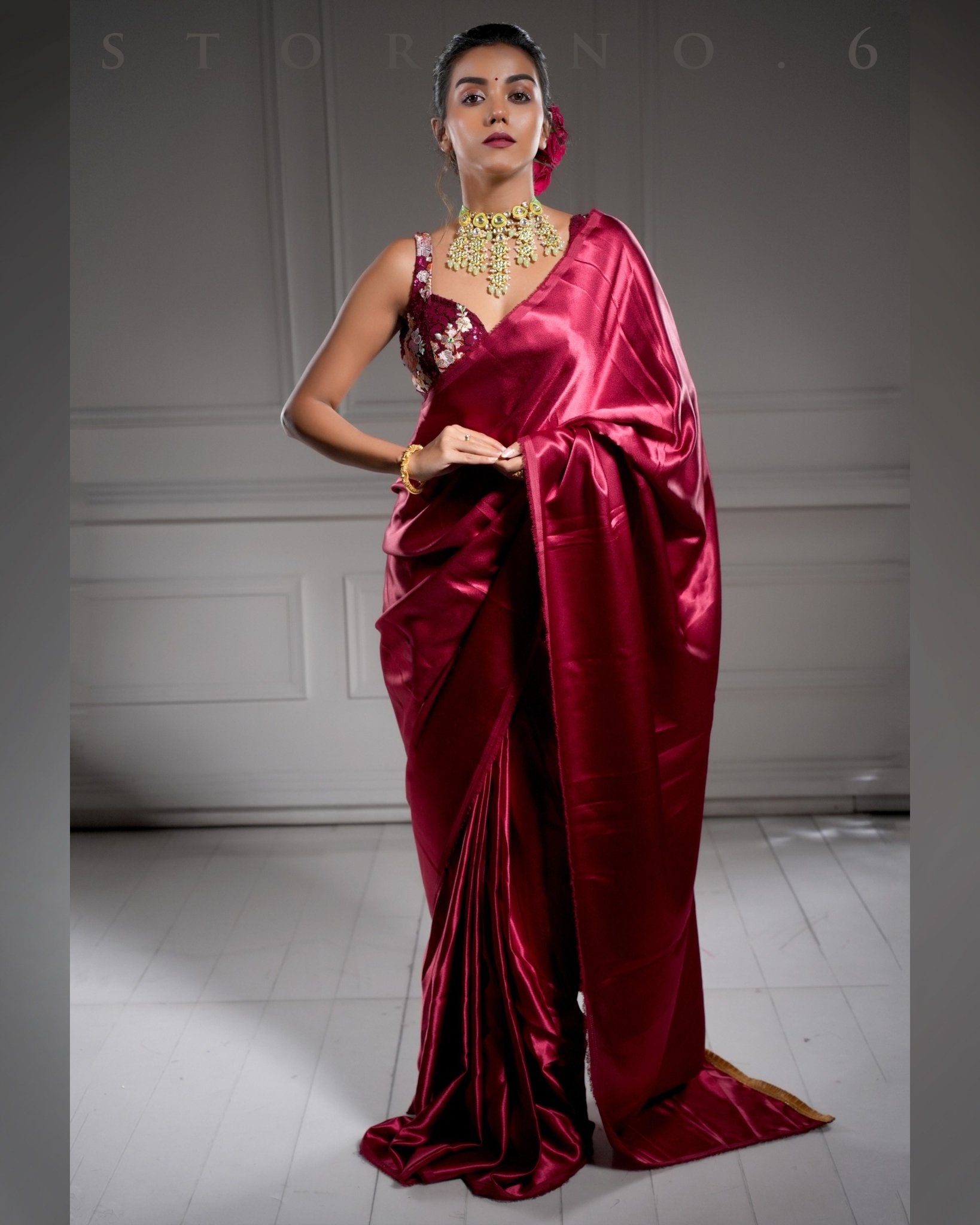 BURGUNDY BIZARRE SAREE