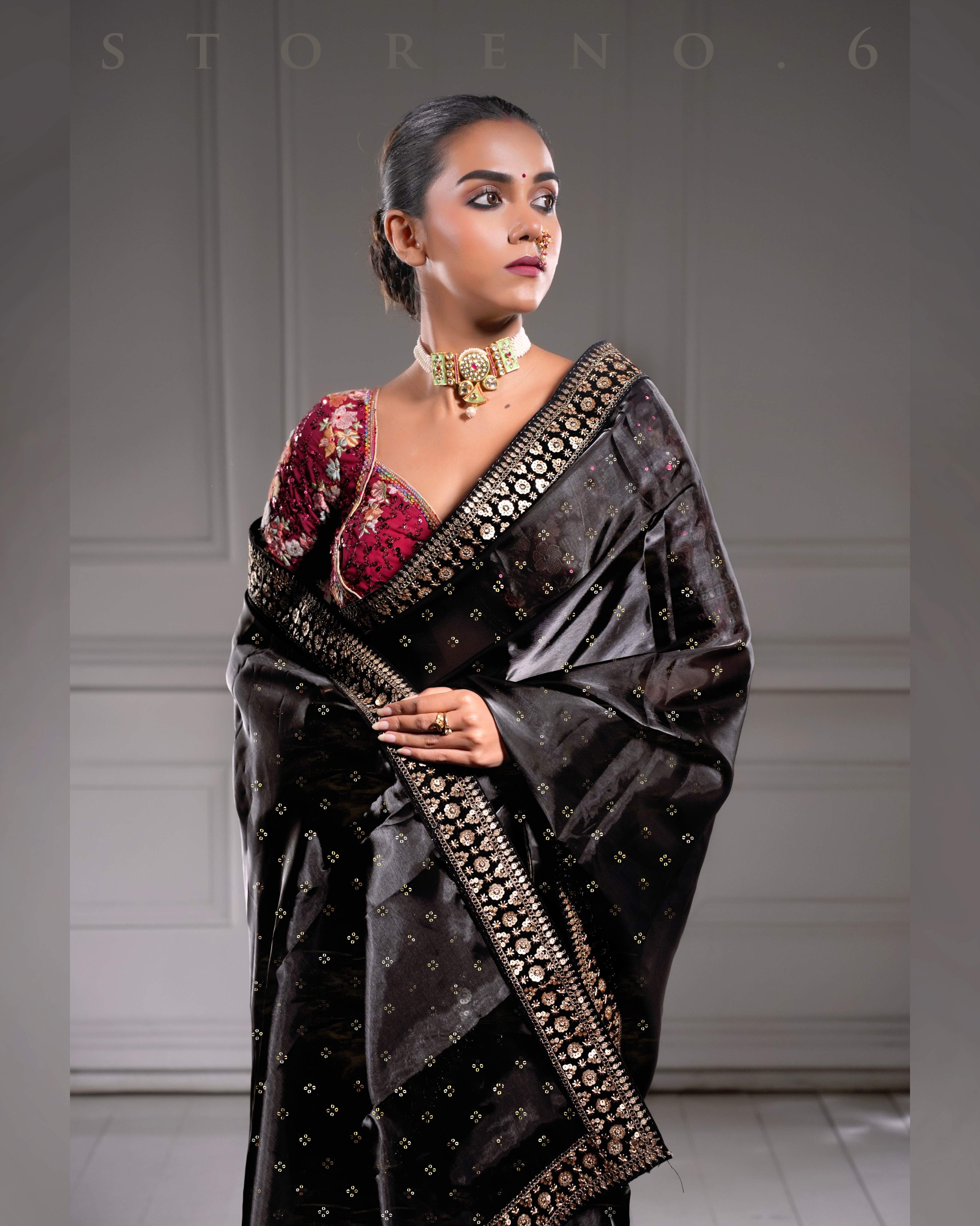 THE DARK DEVOTION SAREE WITH RAAKT AFSOON BLOUSE