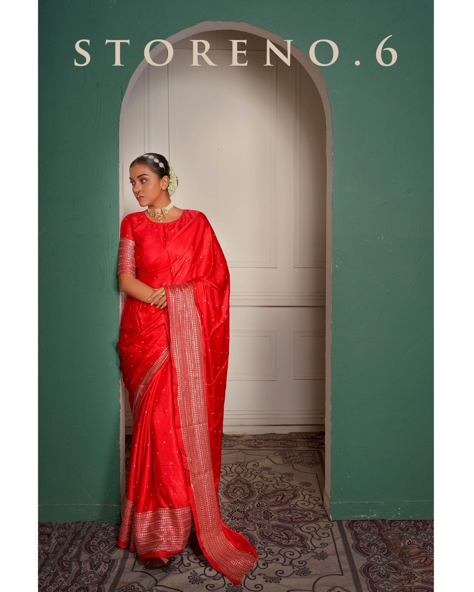 EHSAAS-E-SURKH SAREE WITH SURKH ZEENAT BLOUSE