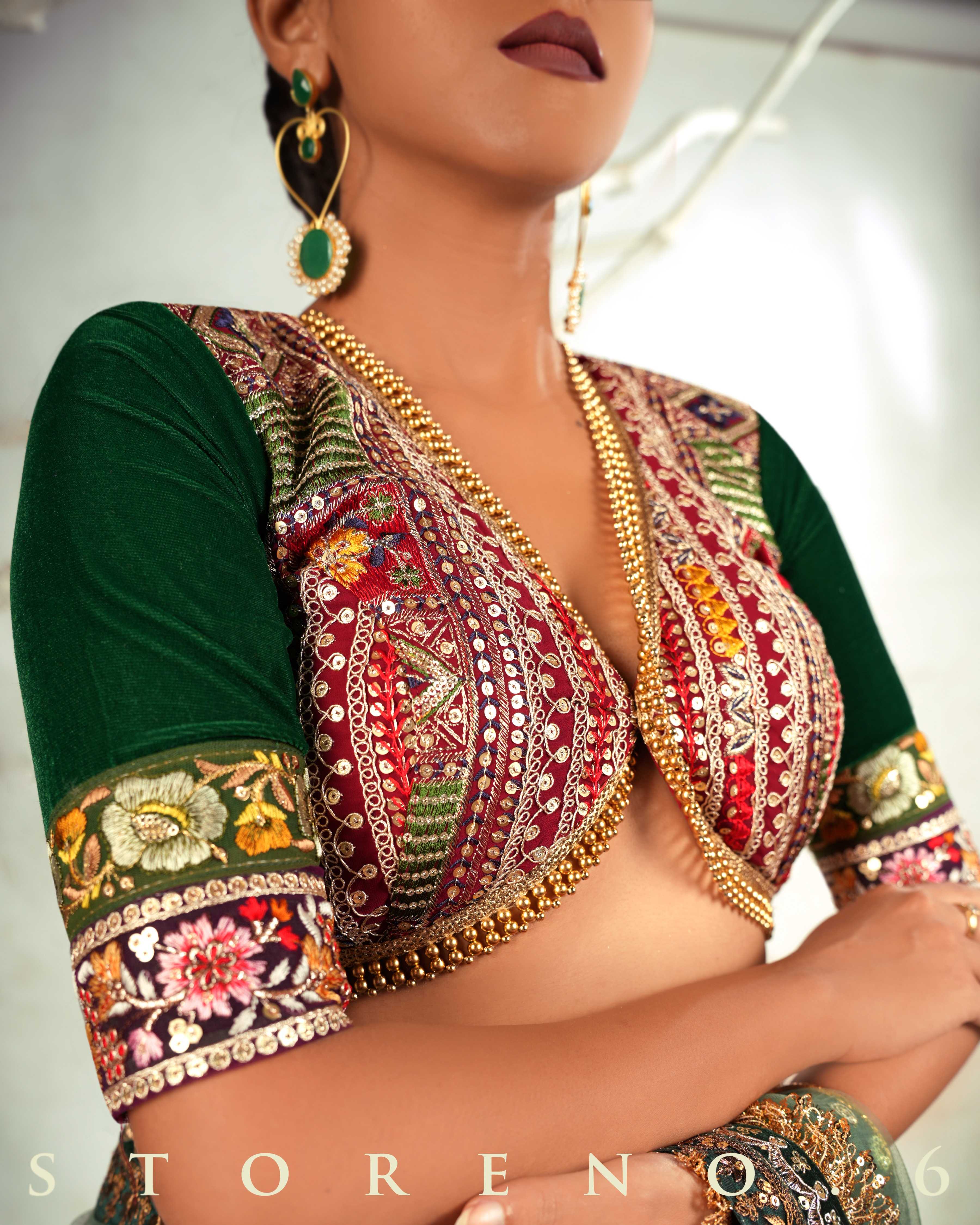 ICONIC IVY SAREE WITH LUSH OF BERRY MELANGE BLOUSE