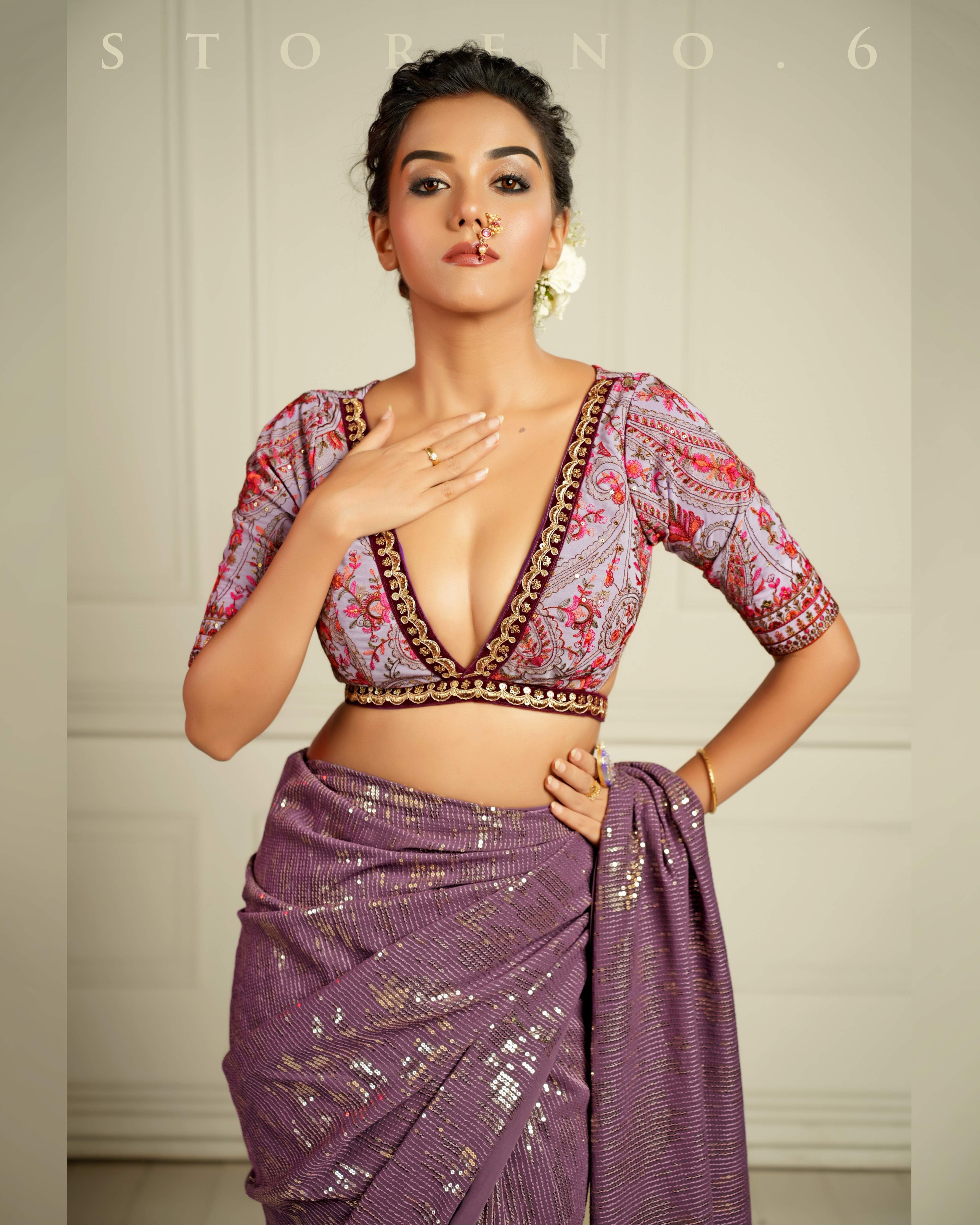 AMETHYST GALAXY COCKTAIL SAREE