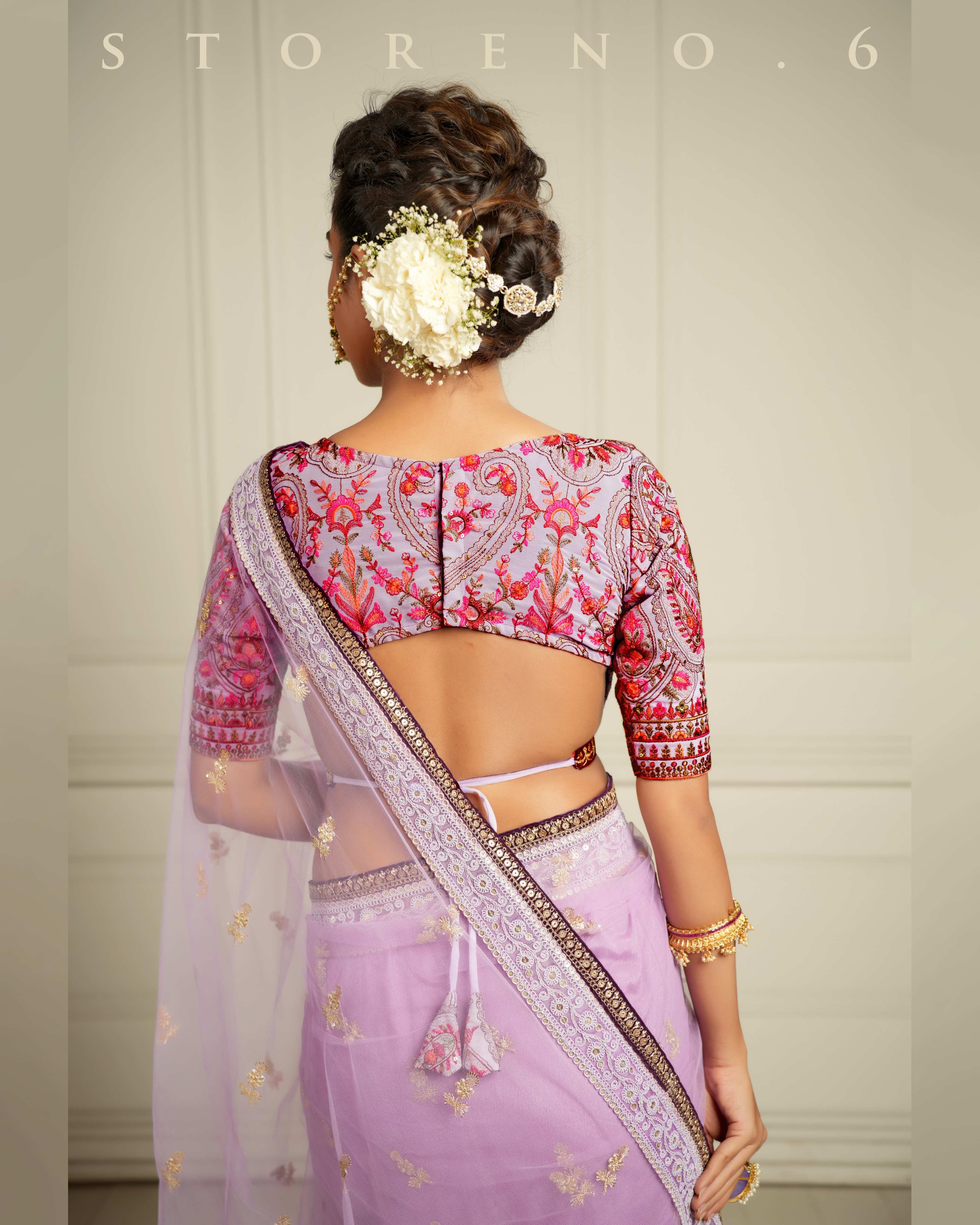 THE QUEEN'S LILAC LUXURY SAREE