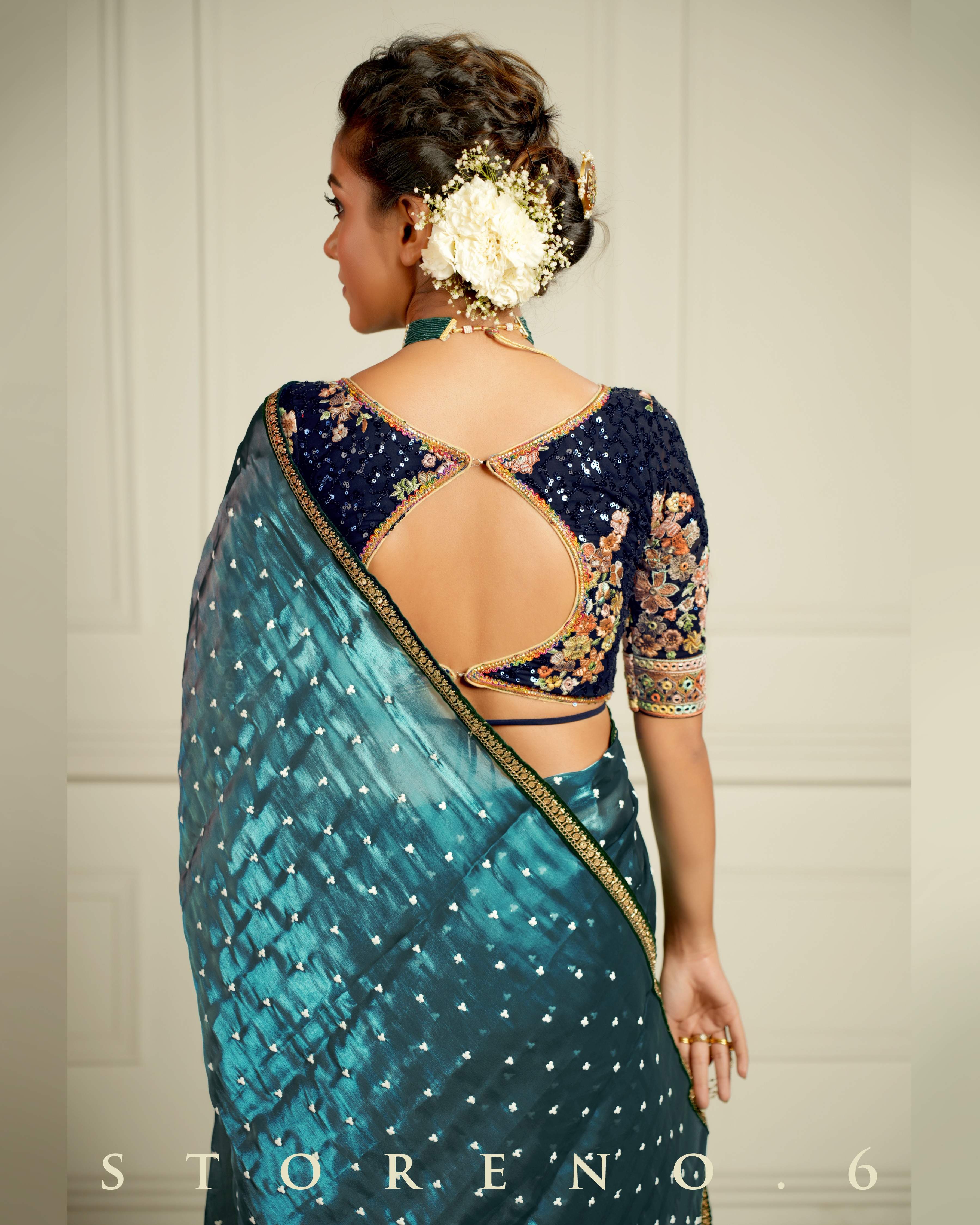 THE SAPPHIRE AFFAIR SAREE WITH NEELI AFSOON BLOUSE