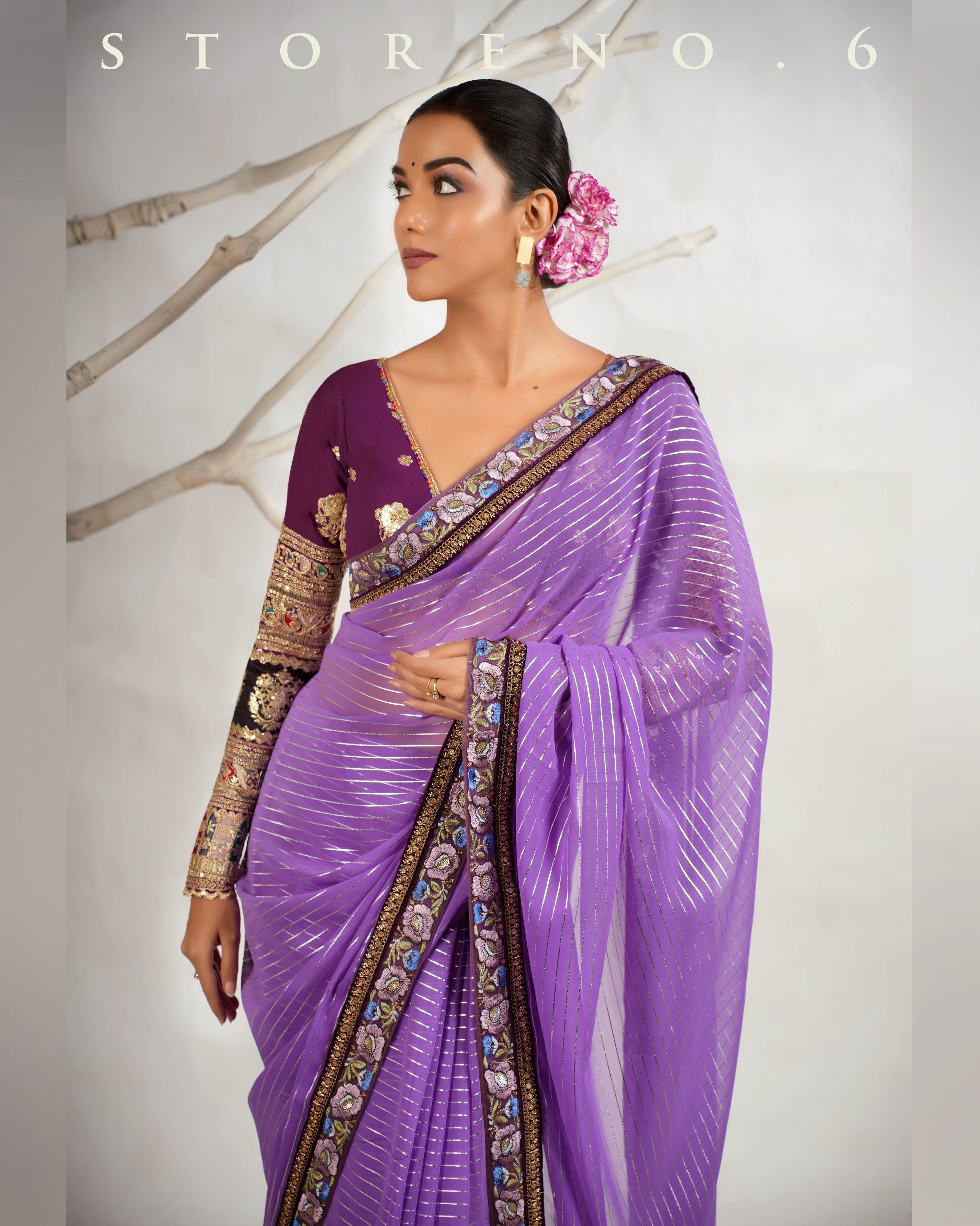 THE LYRICAL LILAC SAREE