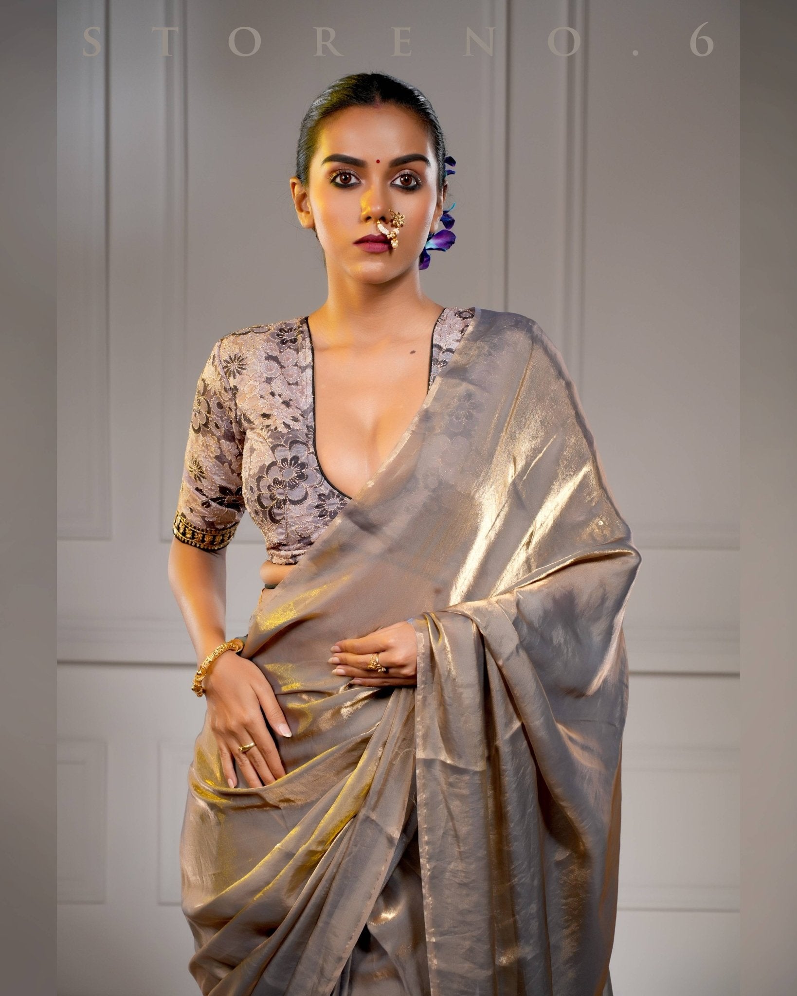 THE SUNKISSED SMOKE SAREE