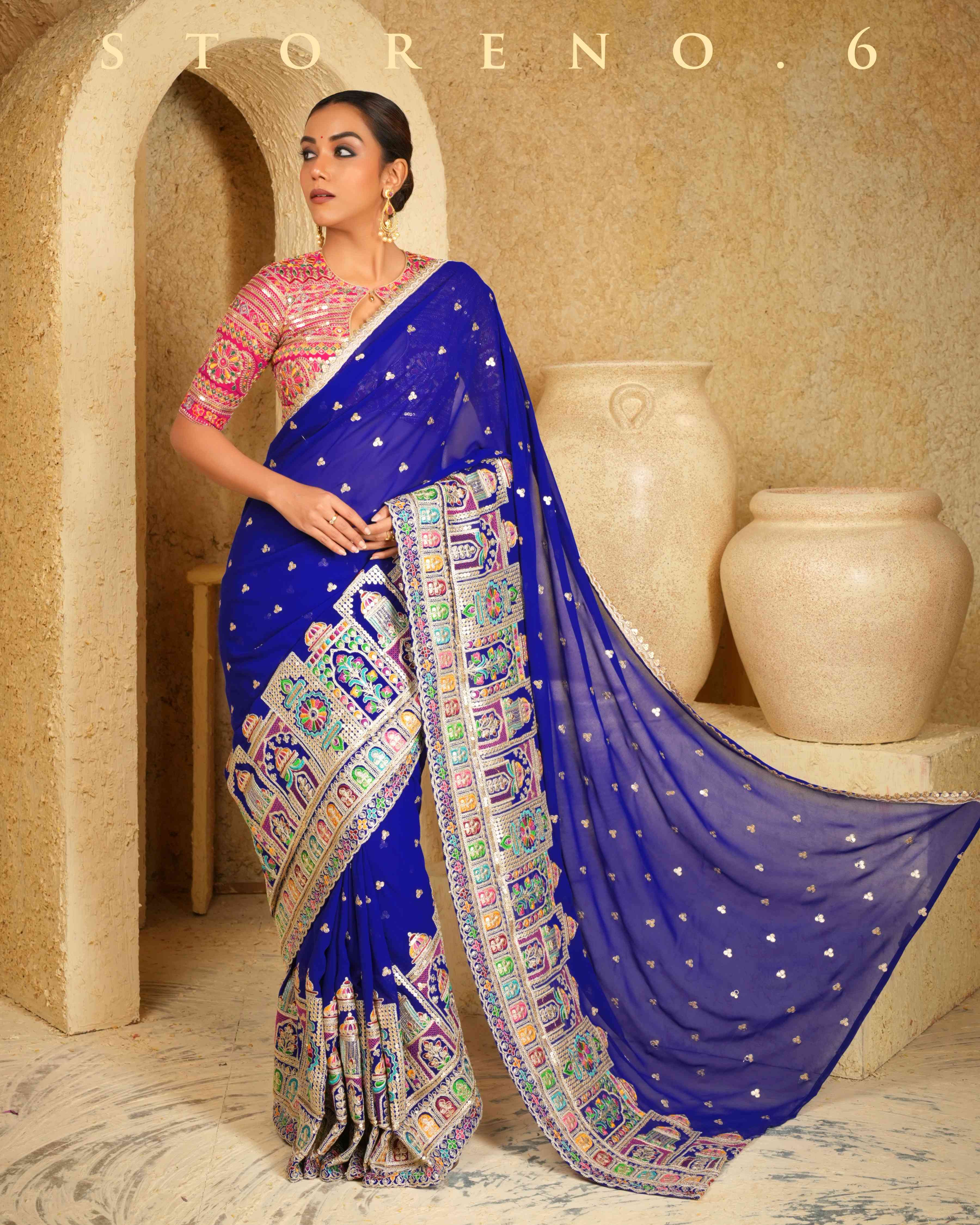 STUNNING SAPPHIRE SAREE