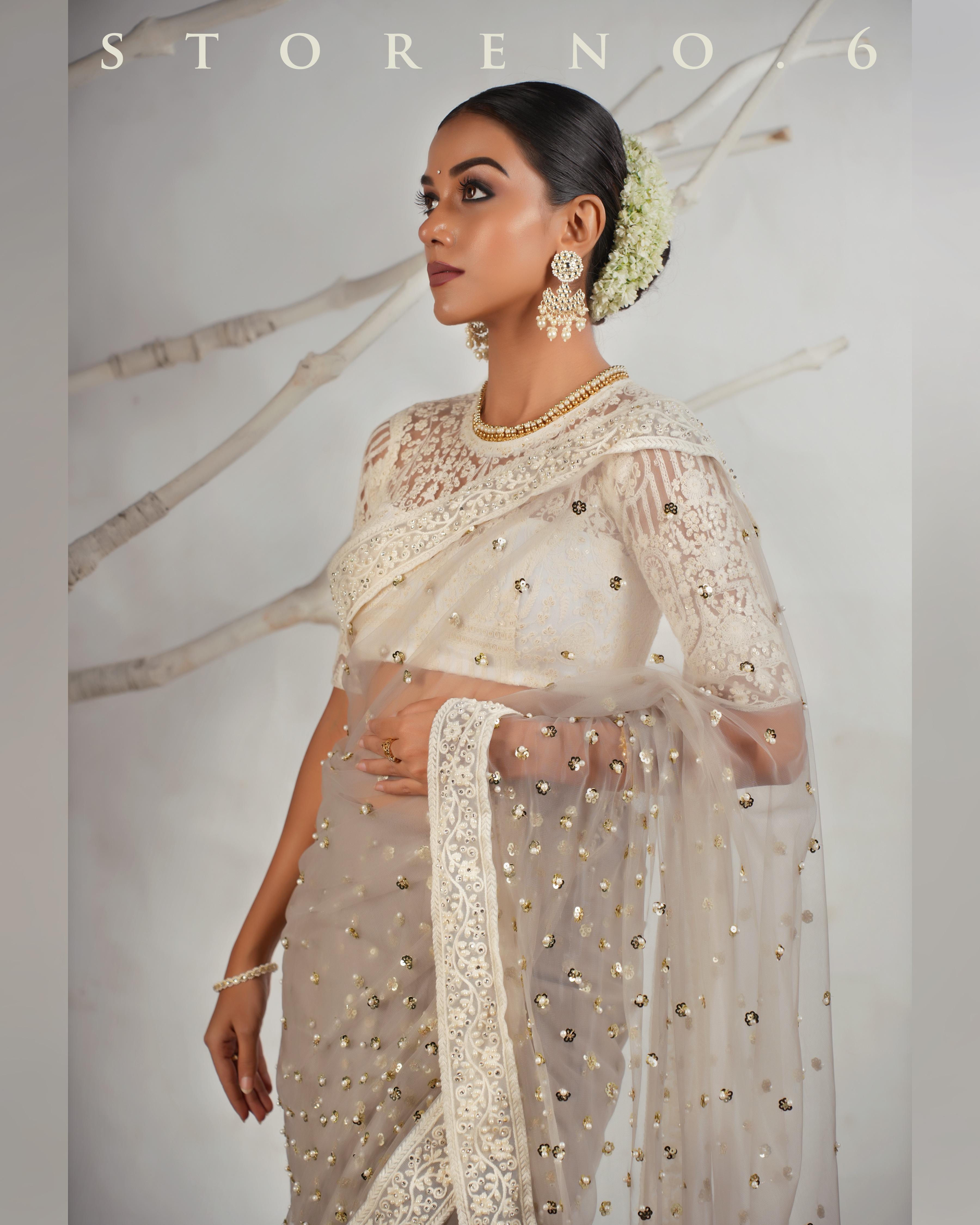 THE AGELESS ASH SAREE WITH CHAANDNI CLASSIC BLOUSE