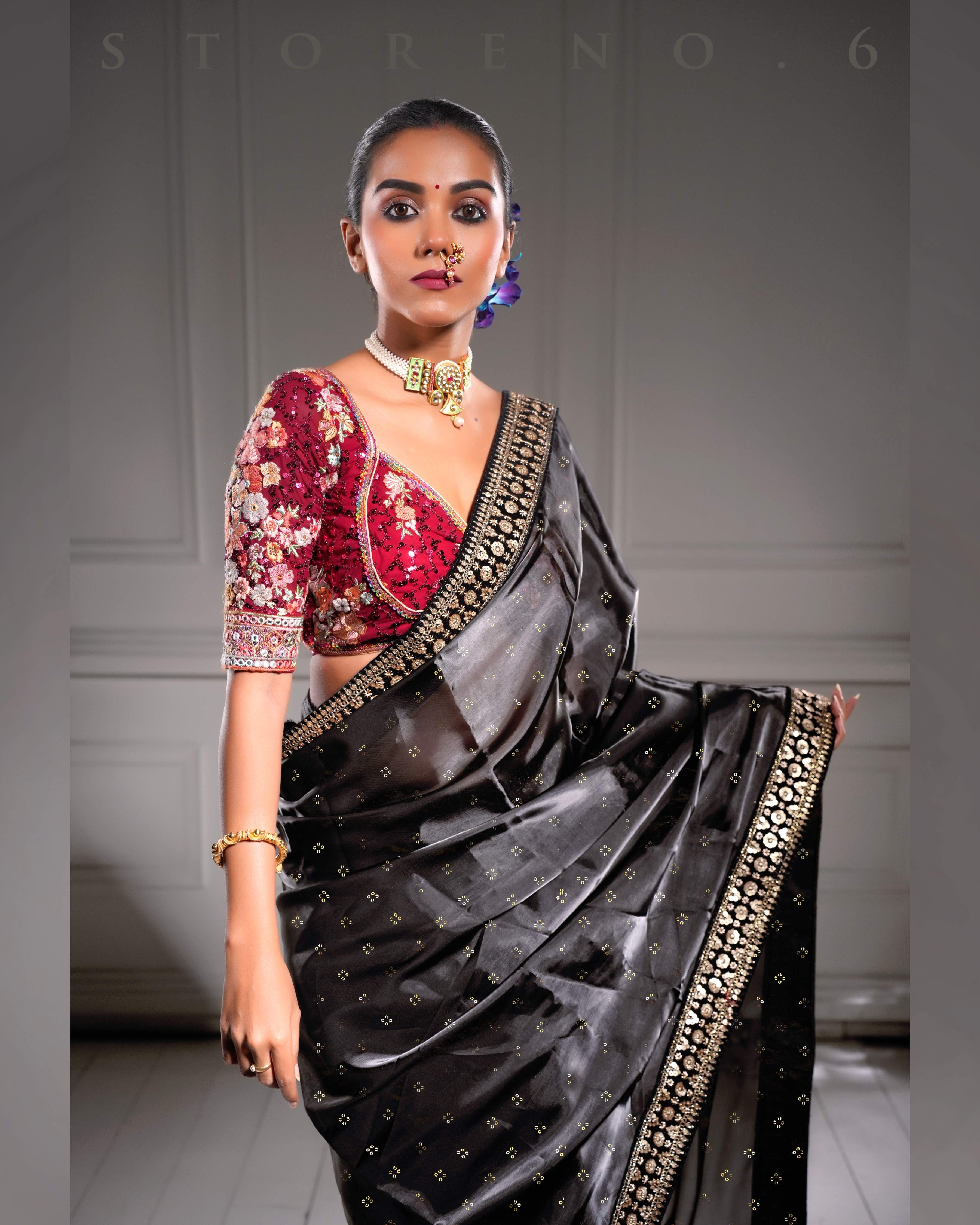 THE DARK DEVOTION SAREE WITH RAAKT AFSOON BLOUSE