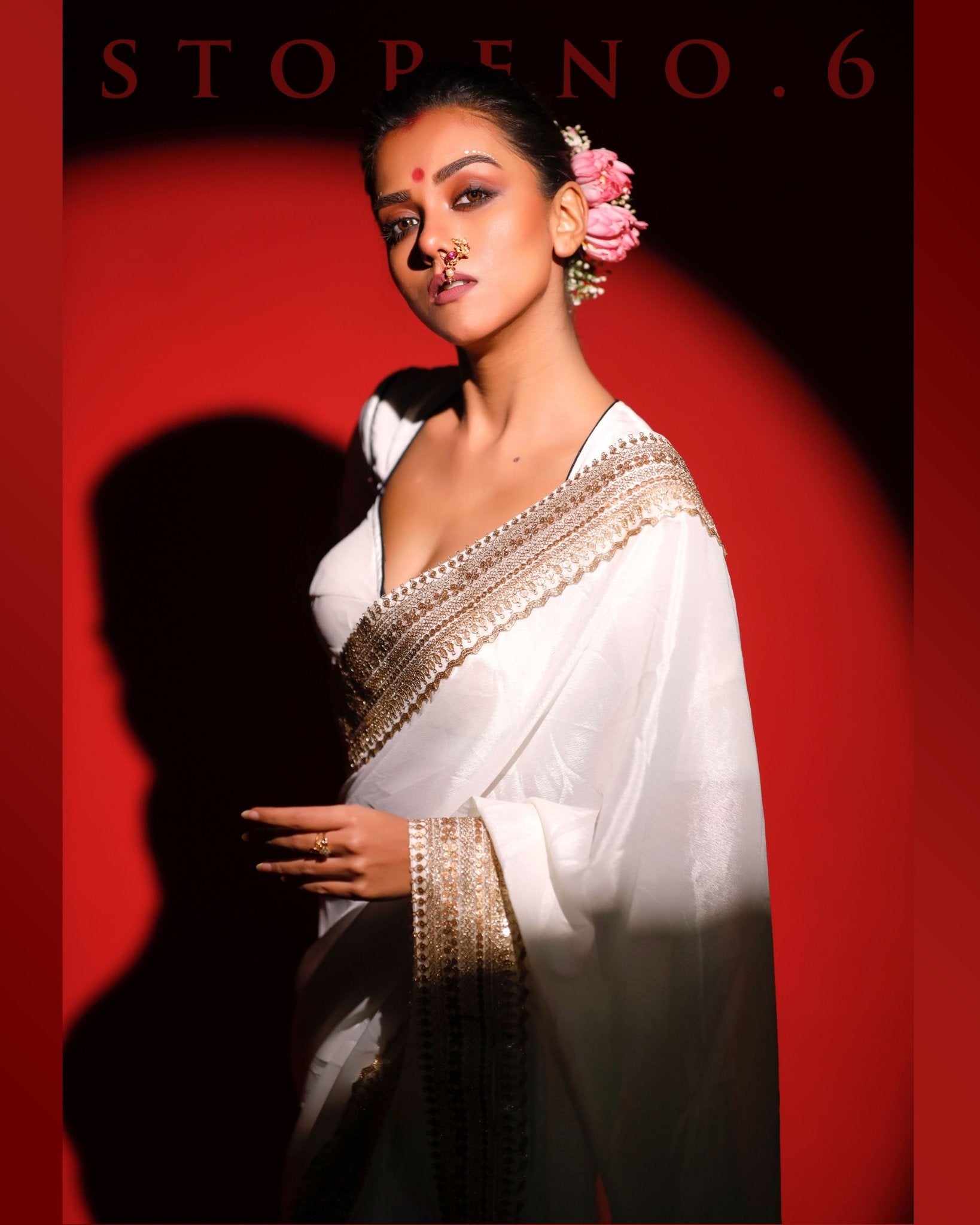 ICONIC IVORY READY-TO-WEAR SAREE